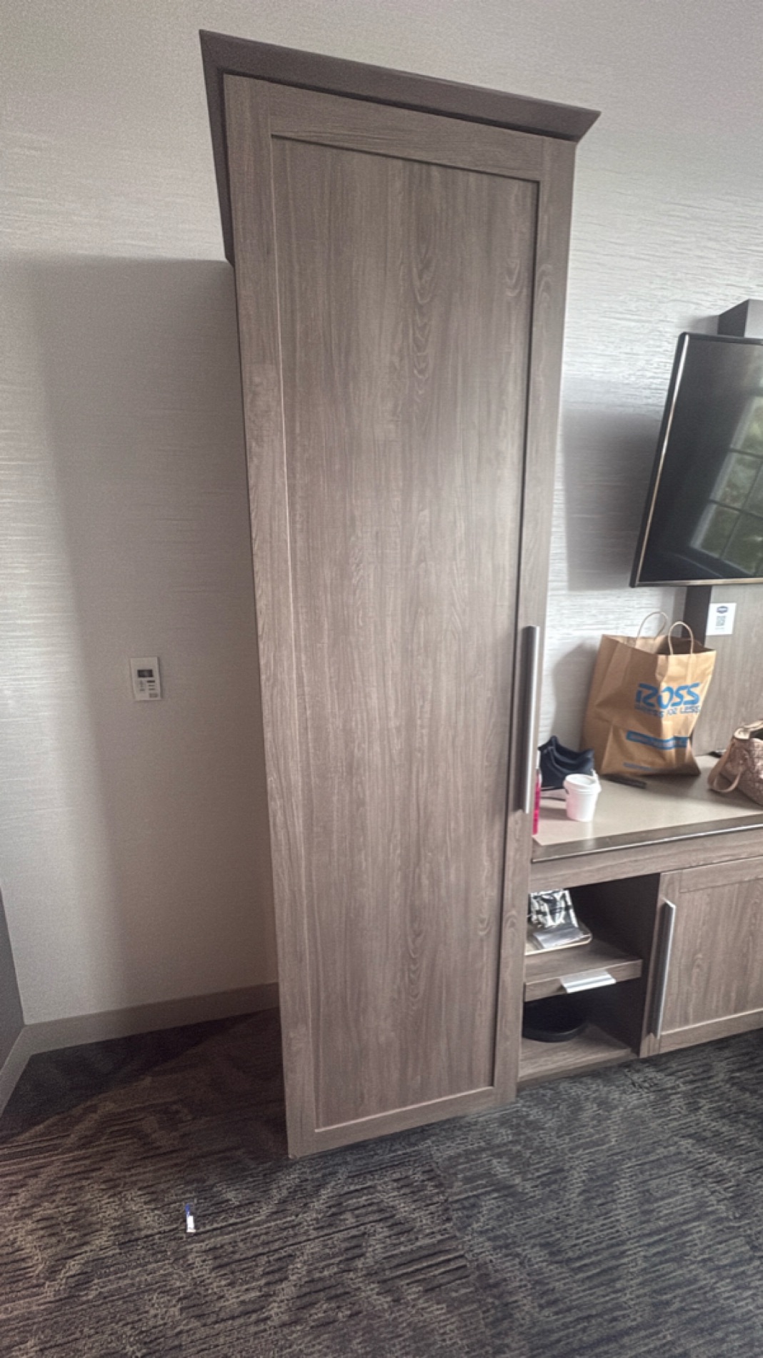 Contemporary Tall Wooden Wardrobe