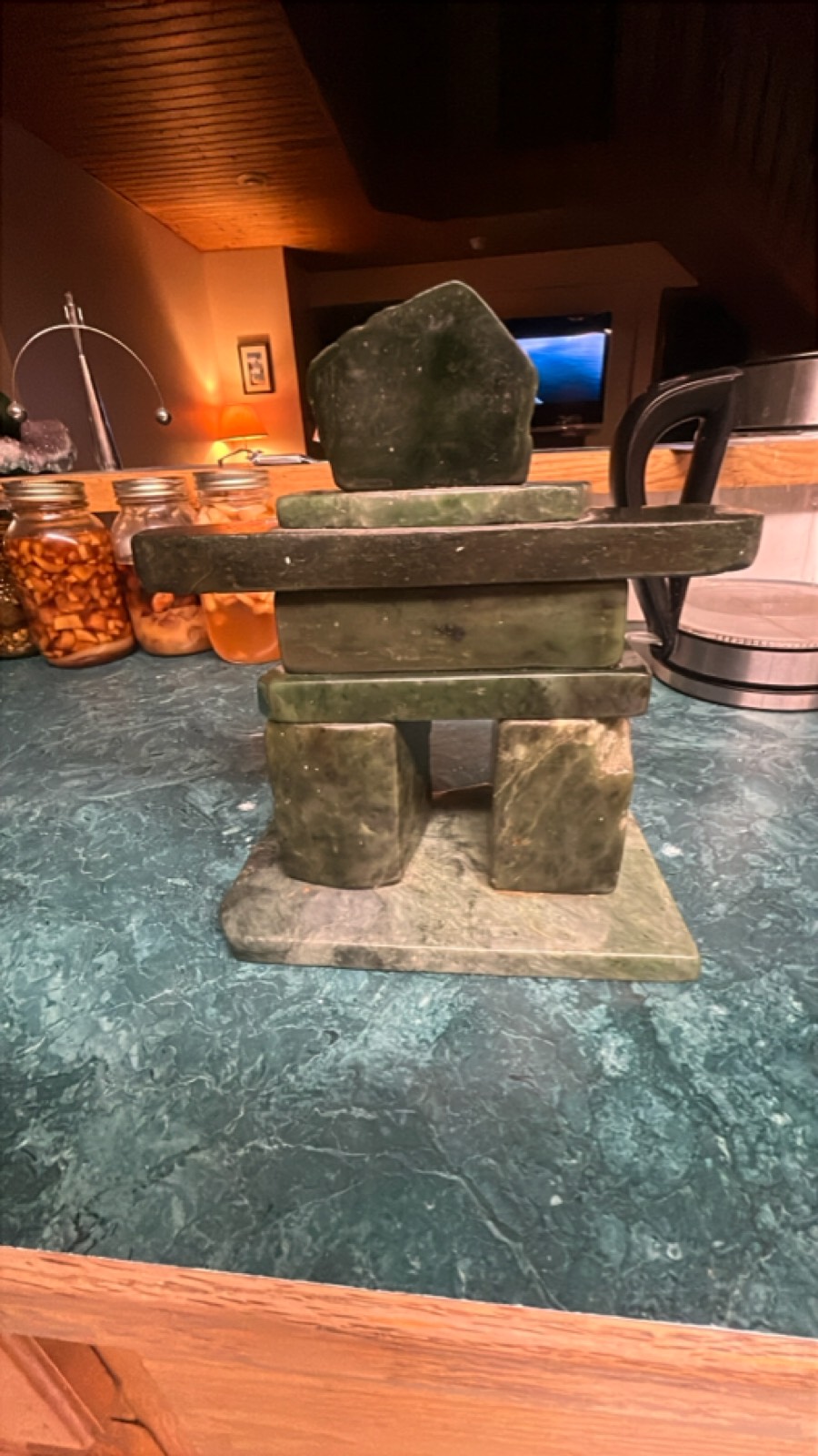 Jade Inukshuk Sculpture