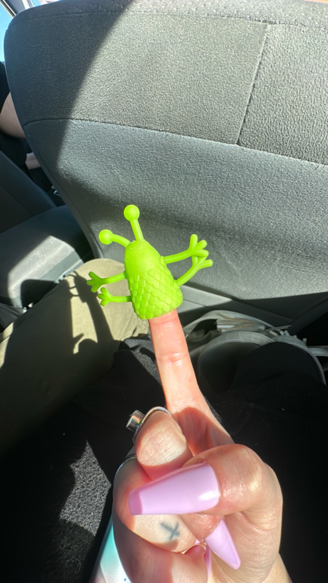 Green Monster Finger Puppet