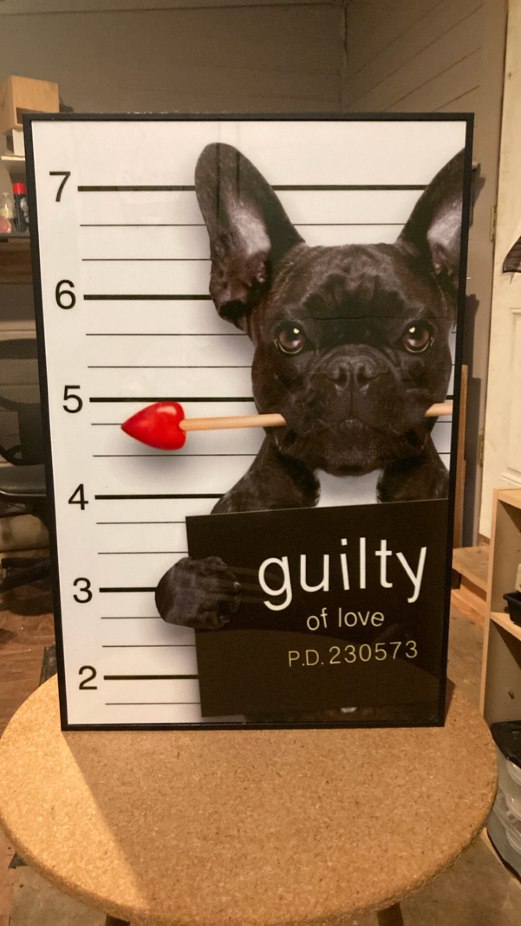 Guilty of Love French Bulldog Sign
