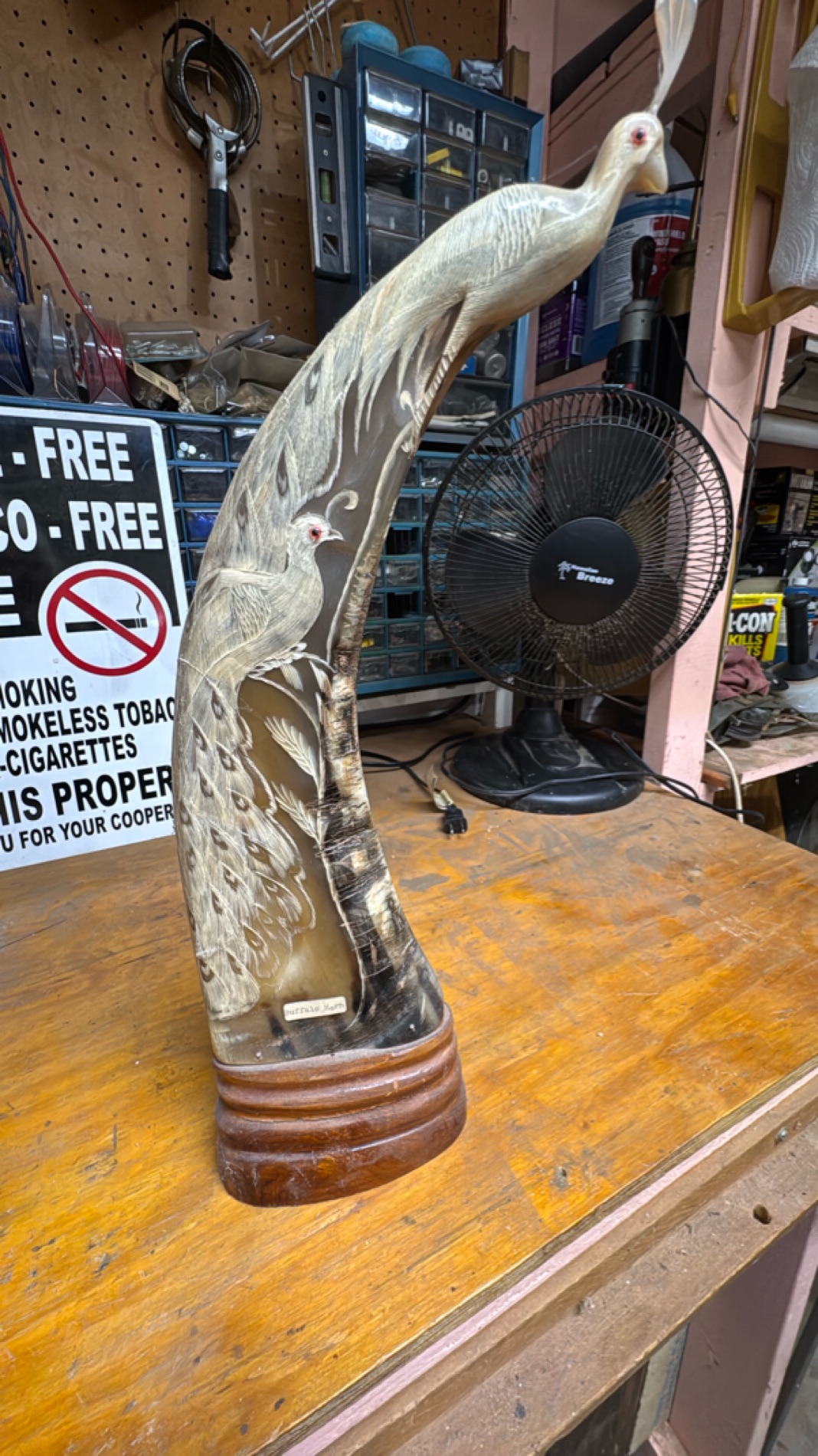 Handcrafted Buffalo Horn Carving