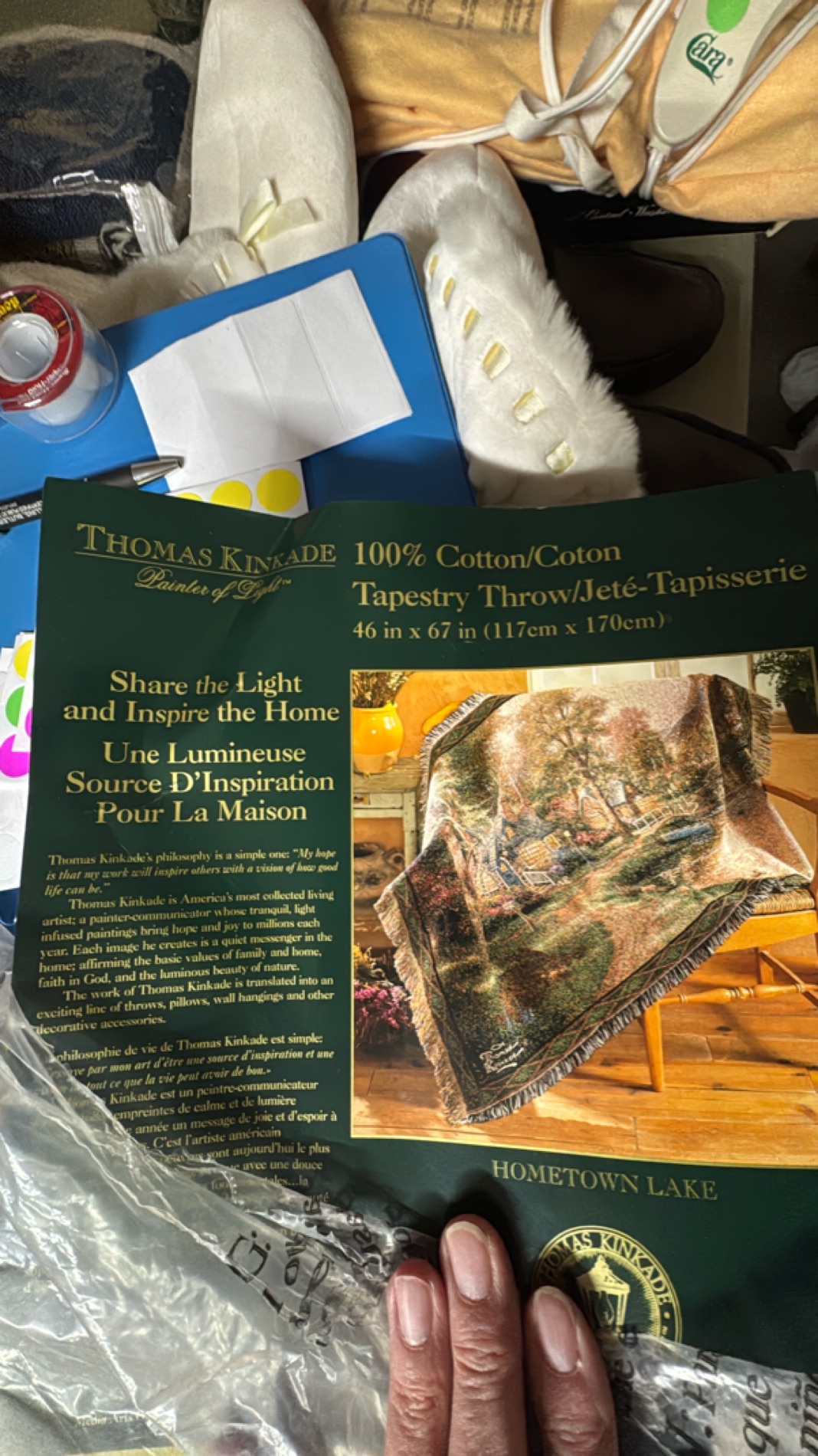 Thomas Kinkade Tapestry Throw - Hometown Lake