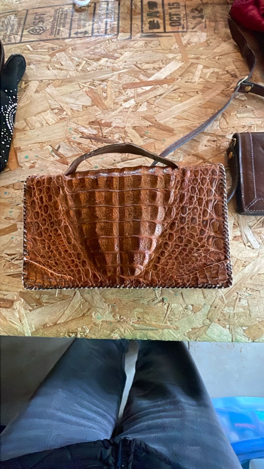 Vintage Crocodile Leather Handbag