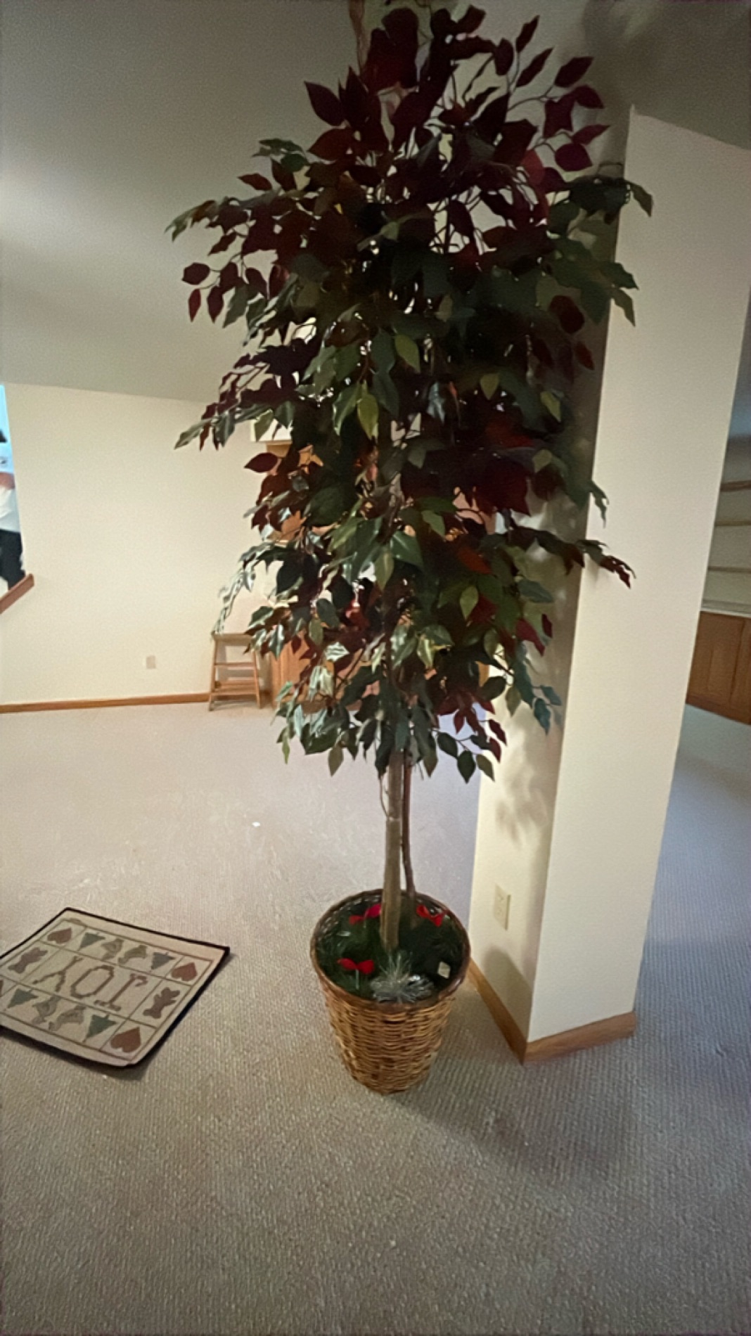 Artificial Tall Ficus Tree in Wicker Basket