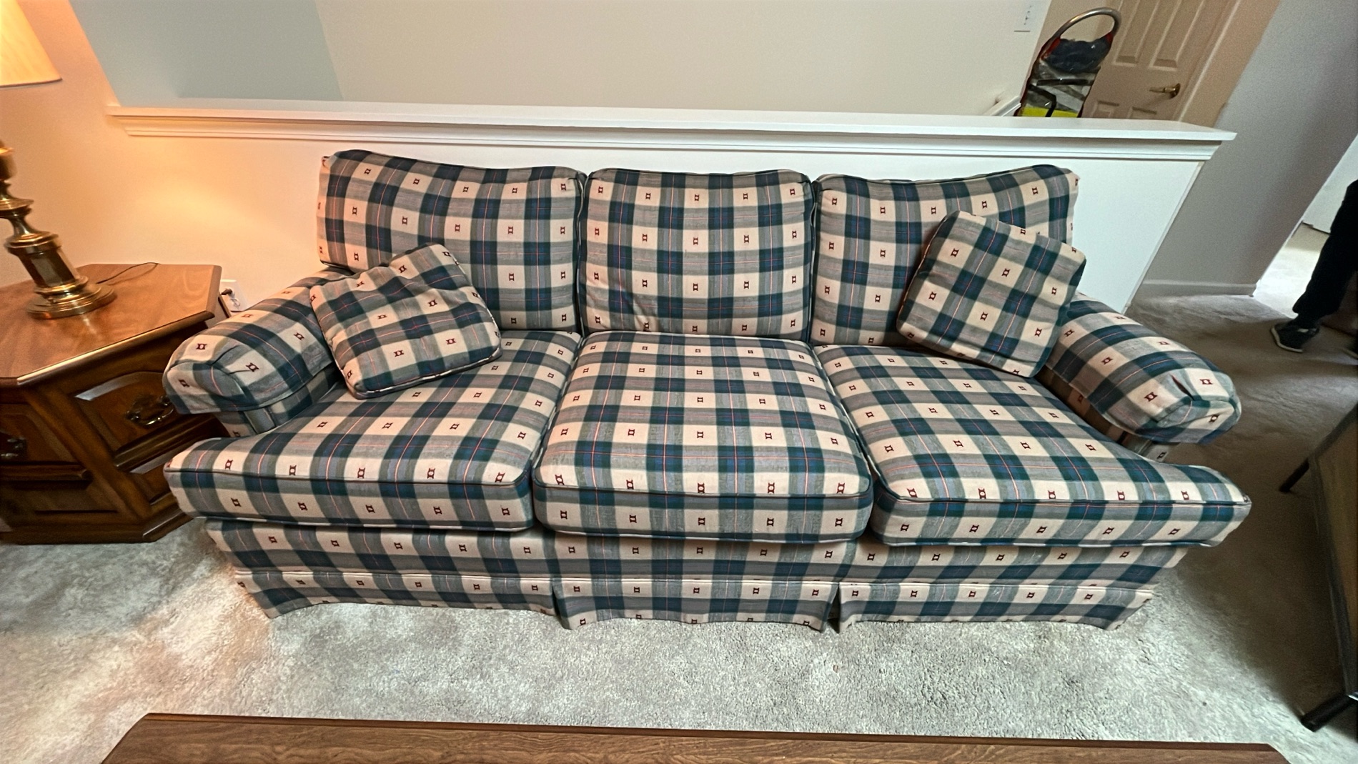 Plaid Patterned Sofa