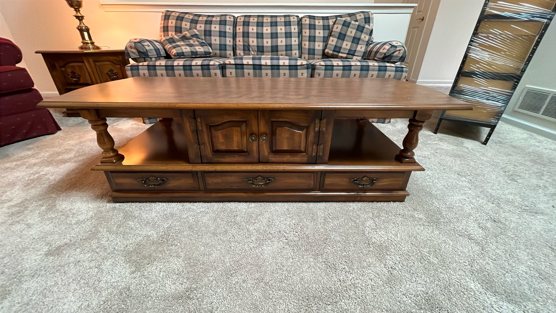 Solid Wood Coffee Table with Storage