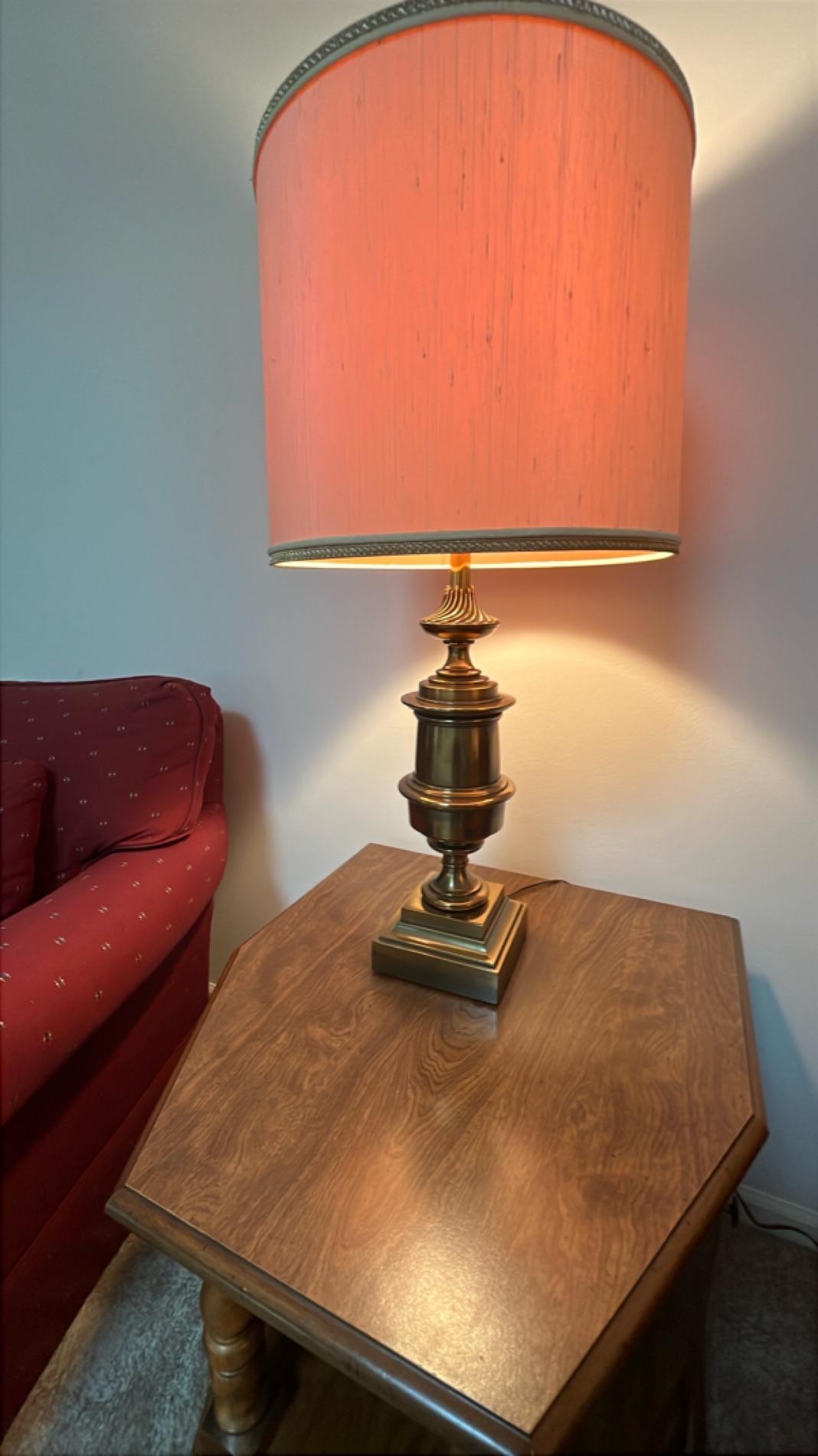 Vintage Brass Table Lamp with Elegant Shade