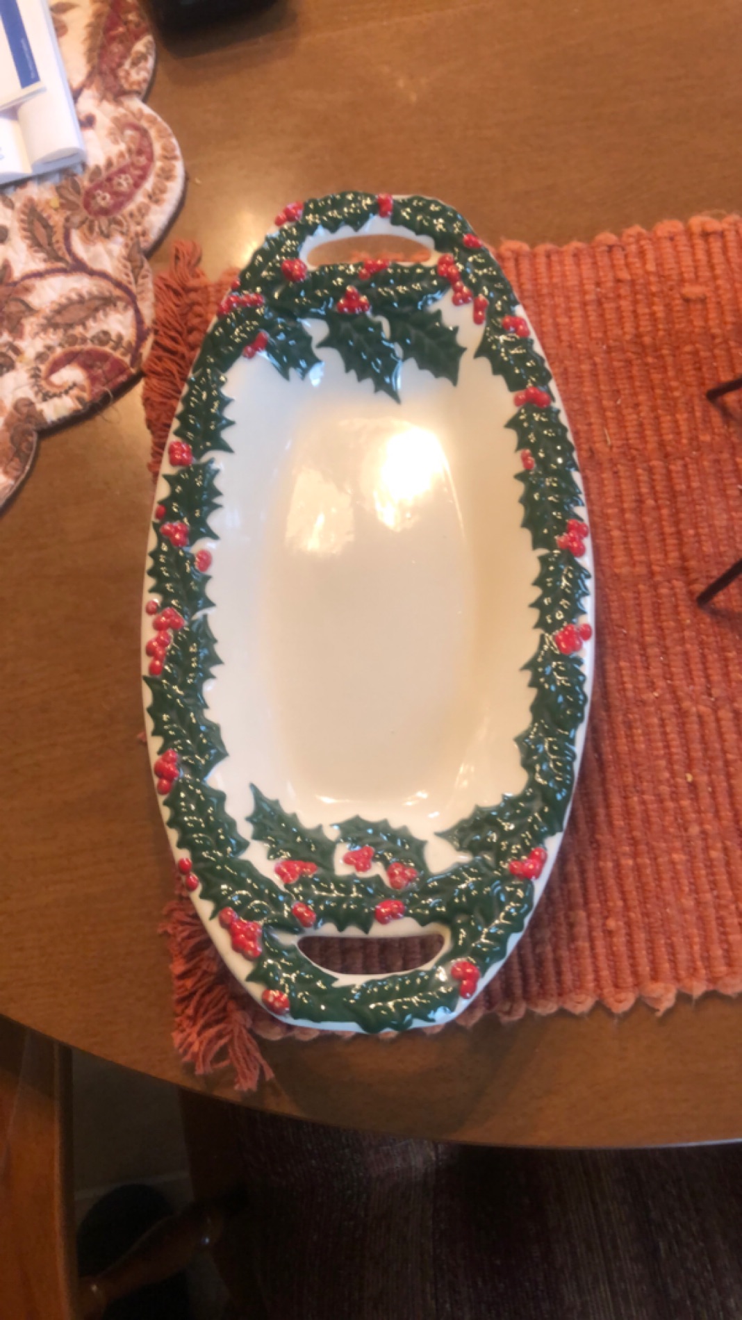 Festive Ceramic Serving Platter