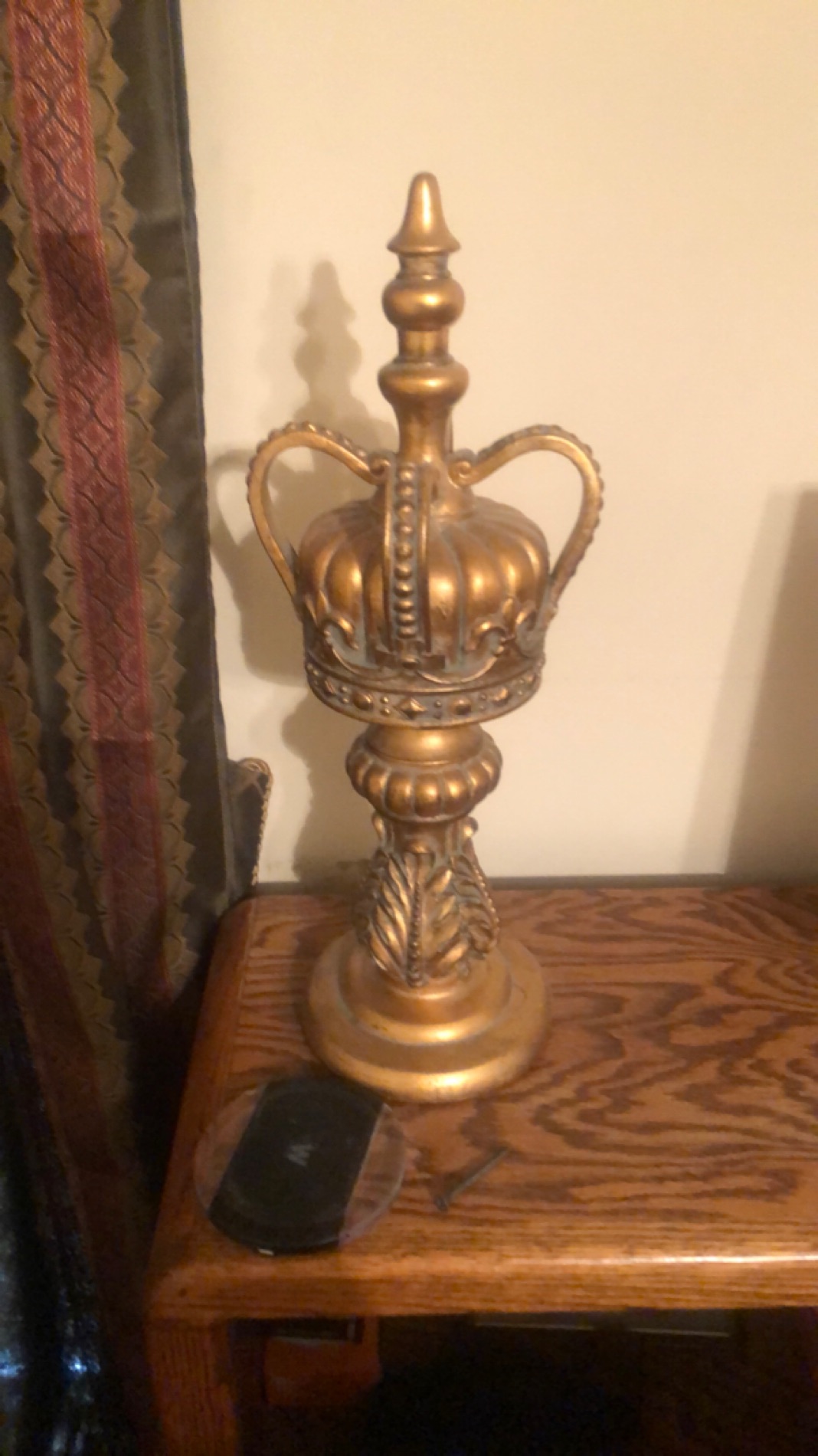 Vintage Decorative Gold Crown Finial