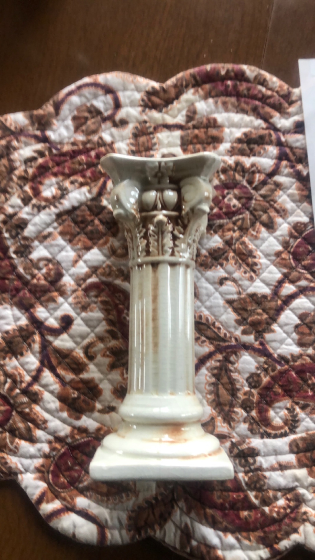 Ceramic Corinthian Column Decor