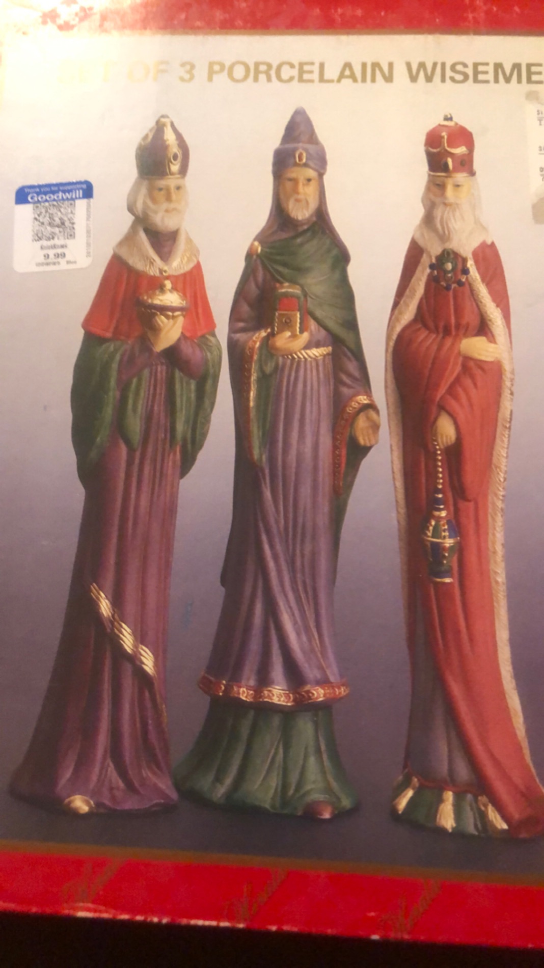 Set of 3 Porcelain Wisemen