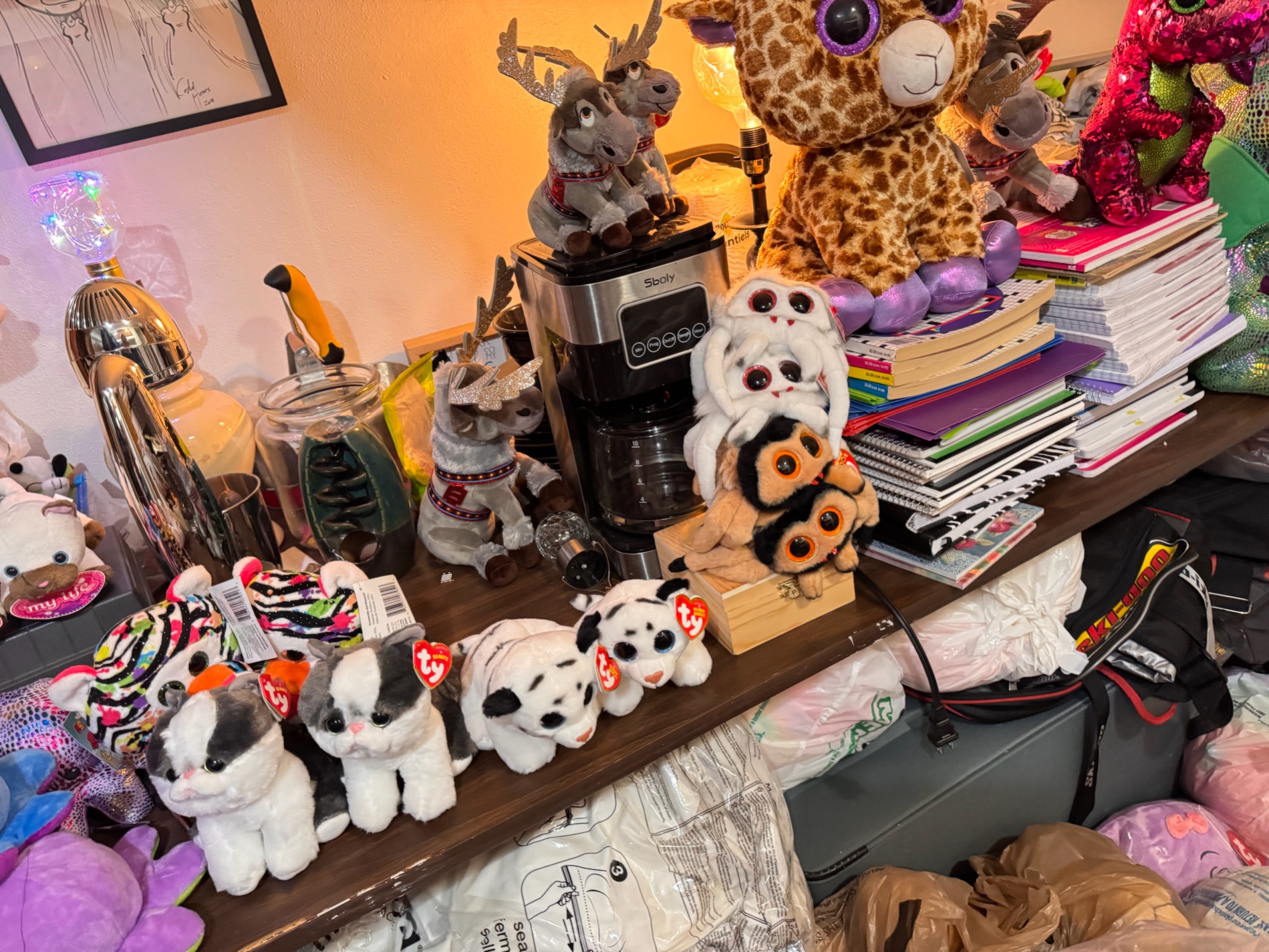 Large Collection of Beanie Babies and Plush Toys $3/each for most photo