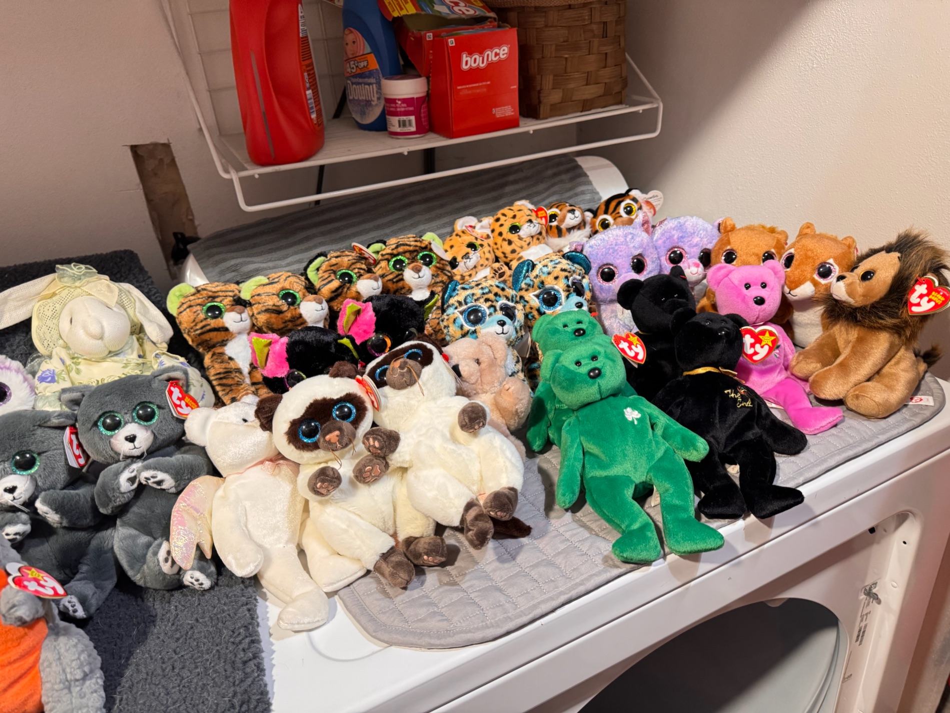 Large Collection of Beanie Babies and Plush Toys $3/each for most photo