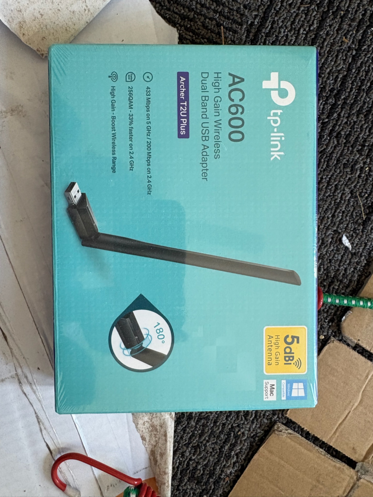 TP-Link Archer T2U Plus AC600 High Gain Wireless USB Adapter
