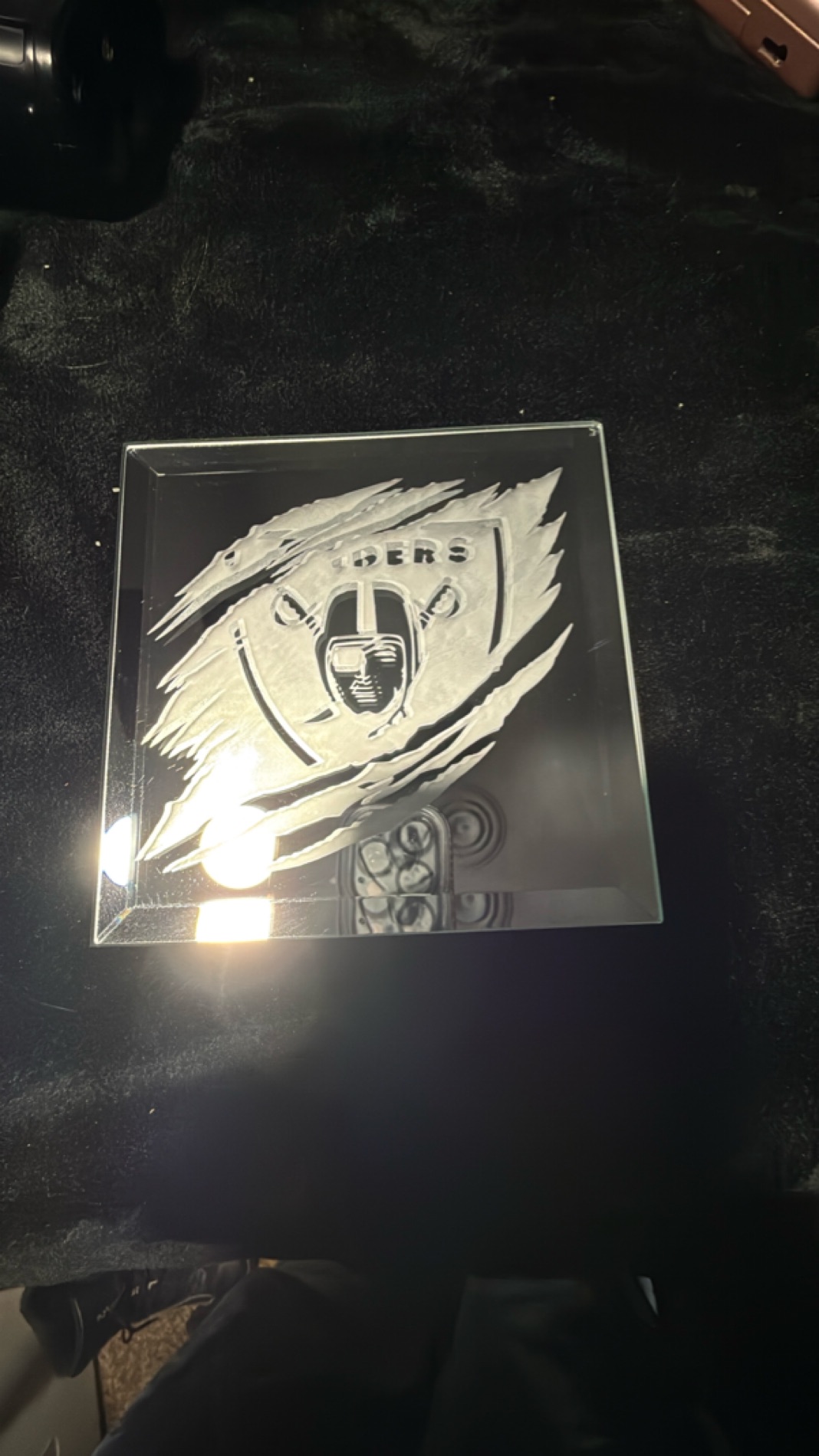 Etched Glass Raiders (hand crafted)