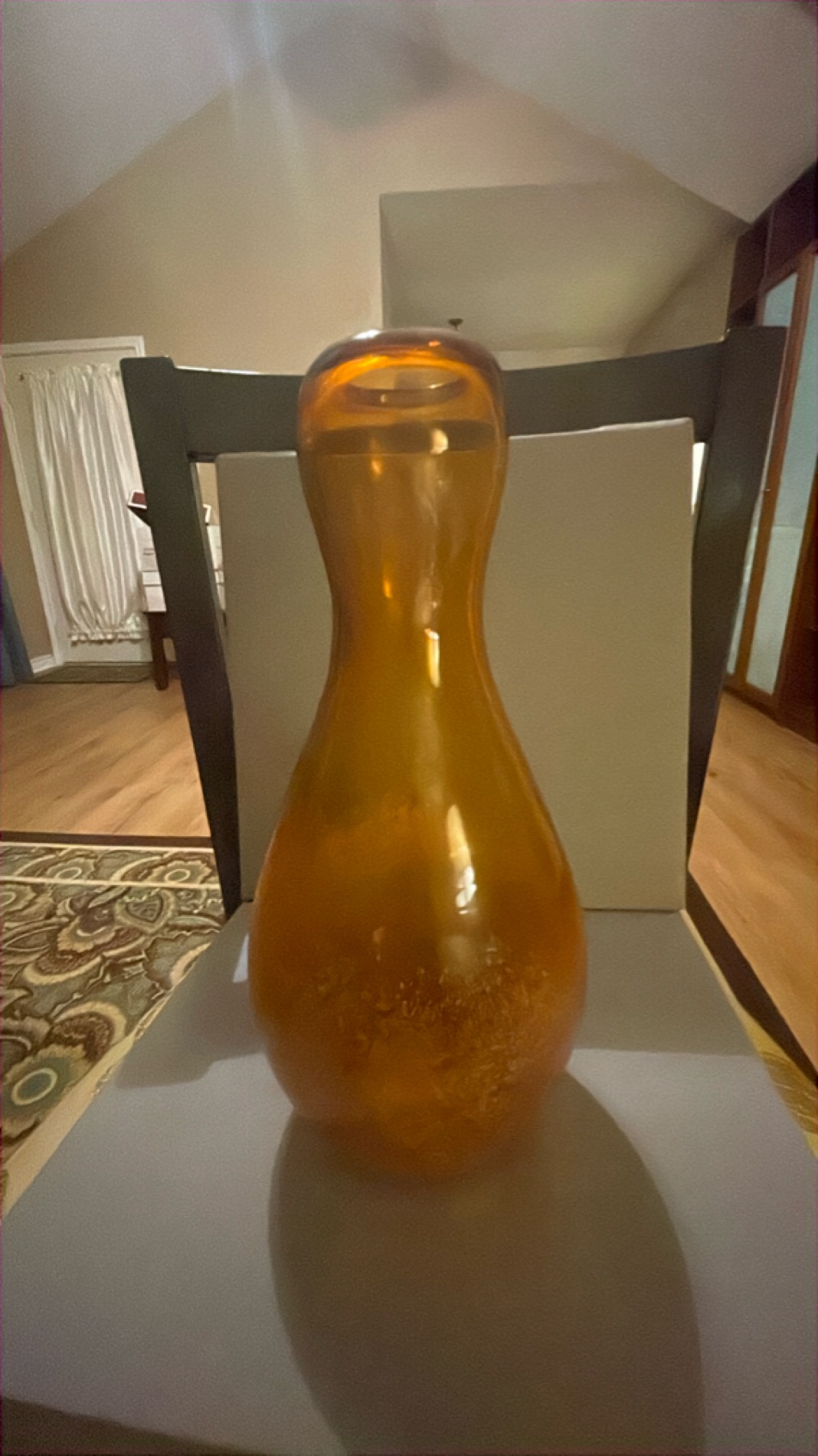 Amber Glass Decorative Vase