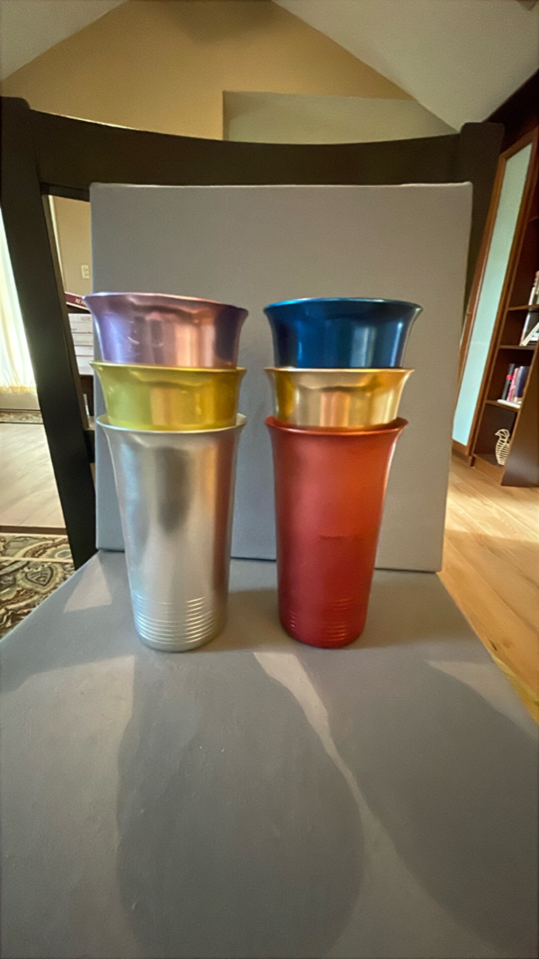 Vintage Aluminum Tumblers Set