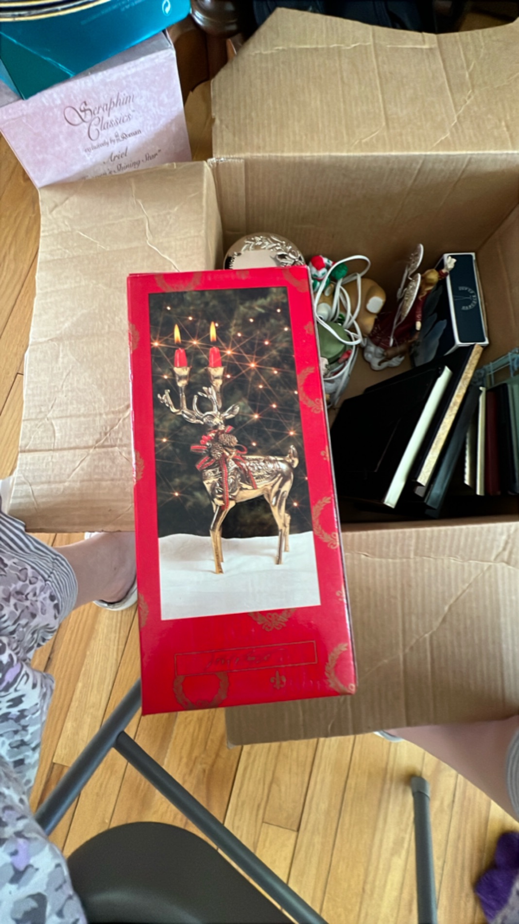 Reindeer Candle Holder with Box