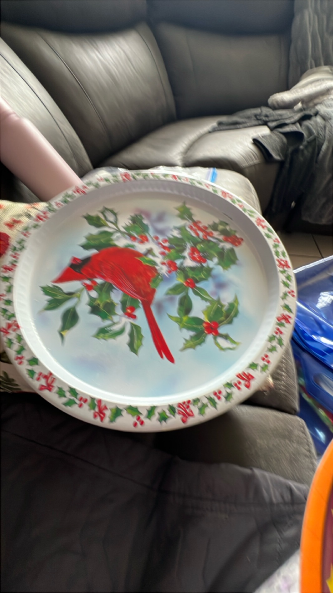 Decorative Holiday Cardinal Tray