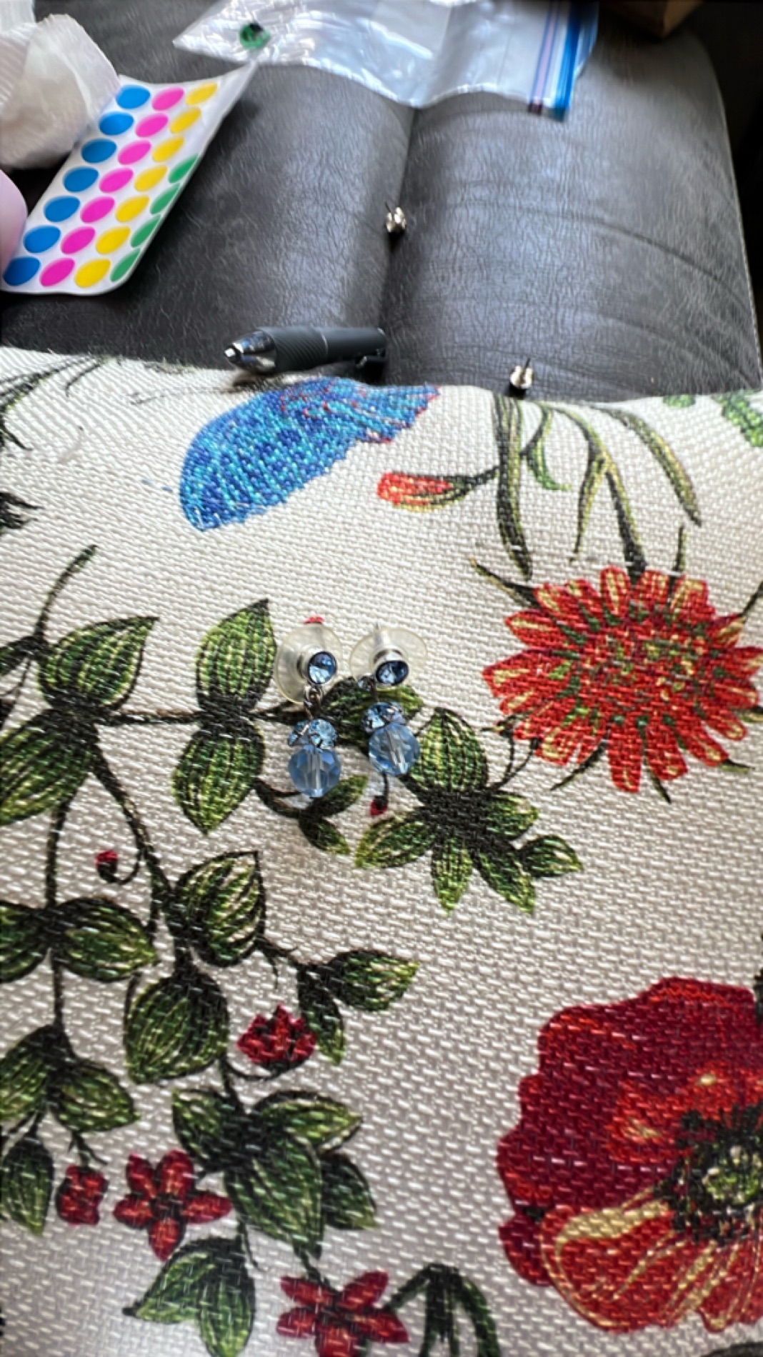 Elegant Blue Crystal Drop Earrings