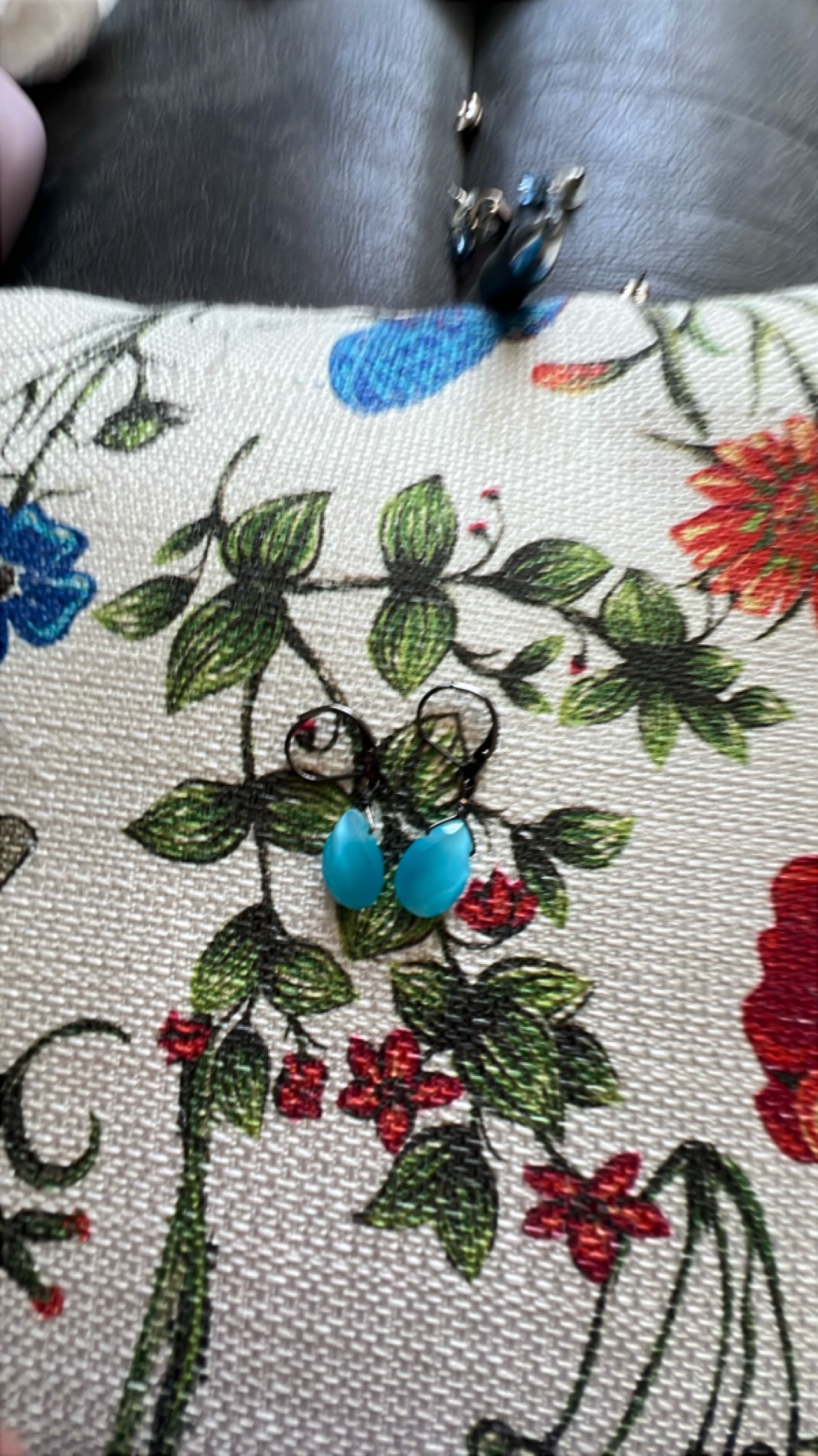 Teardrop Blue Earrings