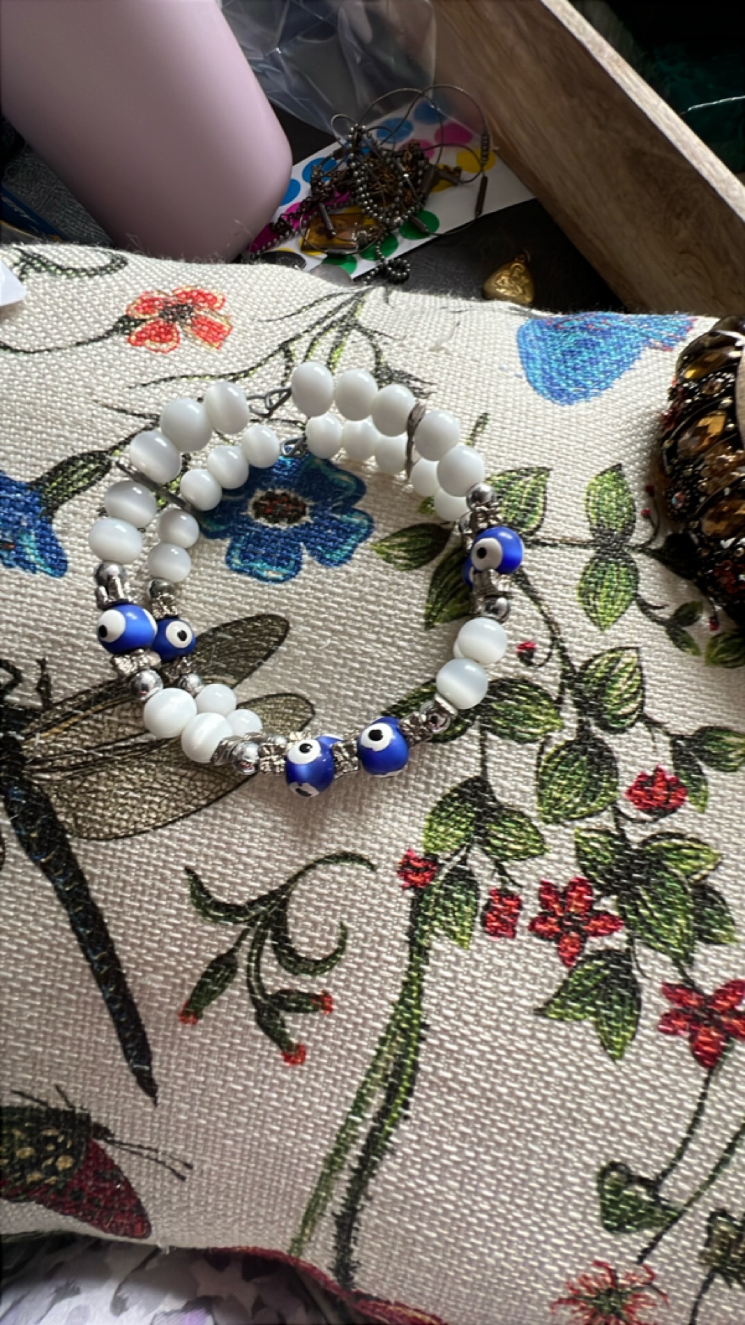 Elegant Evil Eye Beaded Bracelet