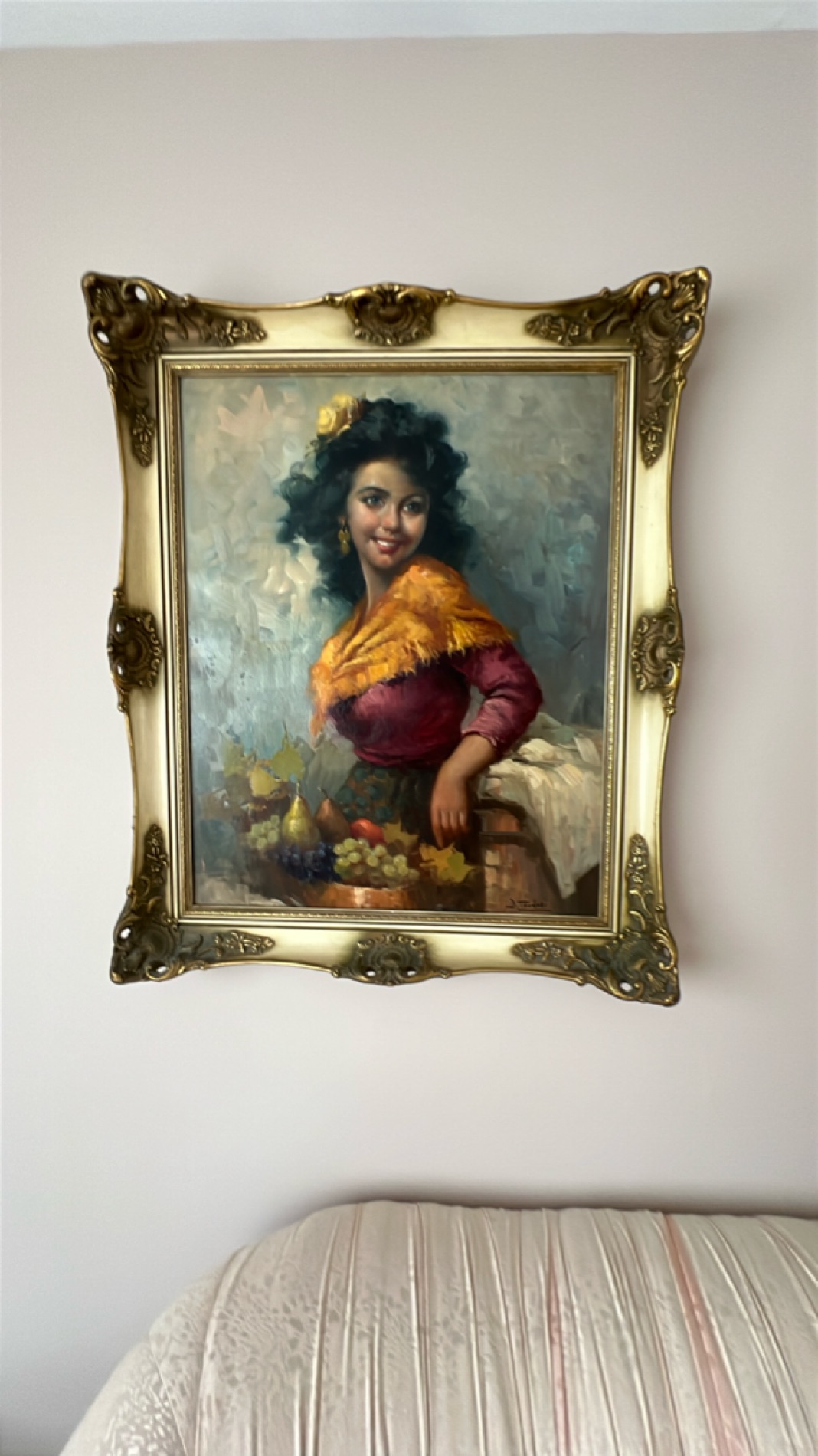 Vintage Framed Portrait Painting