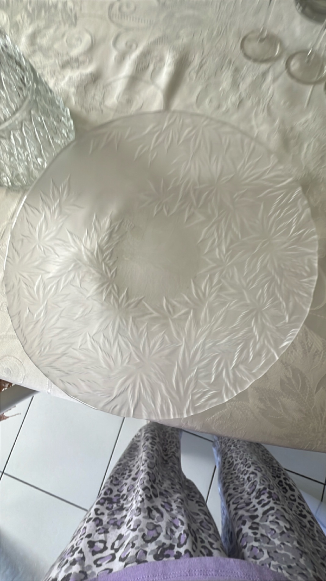 Elegant Frosted Glass Platter