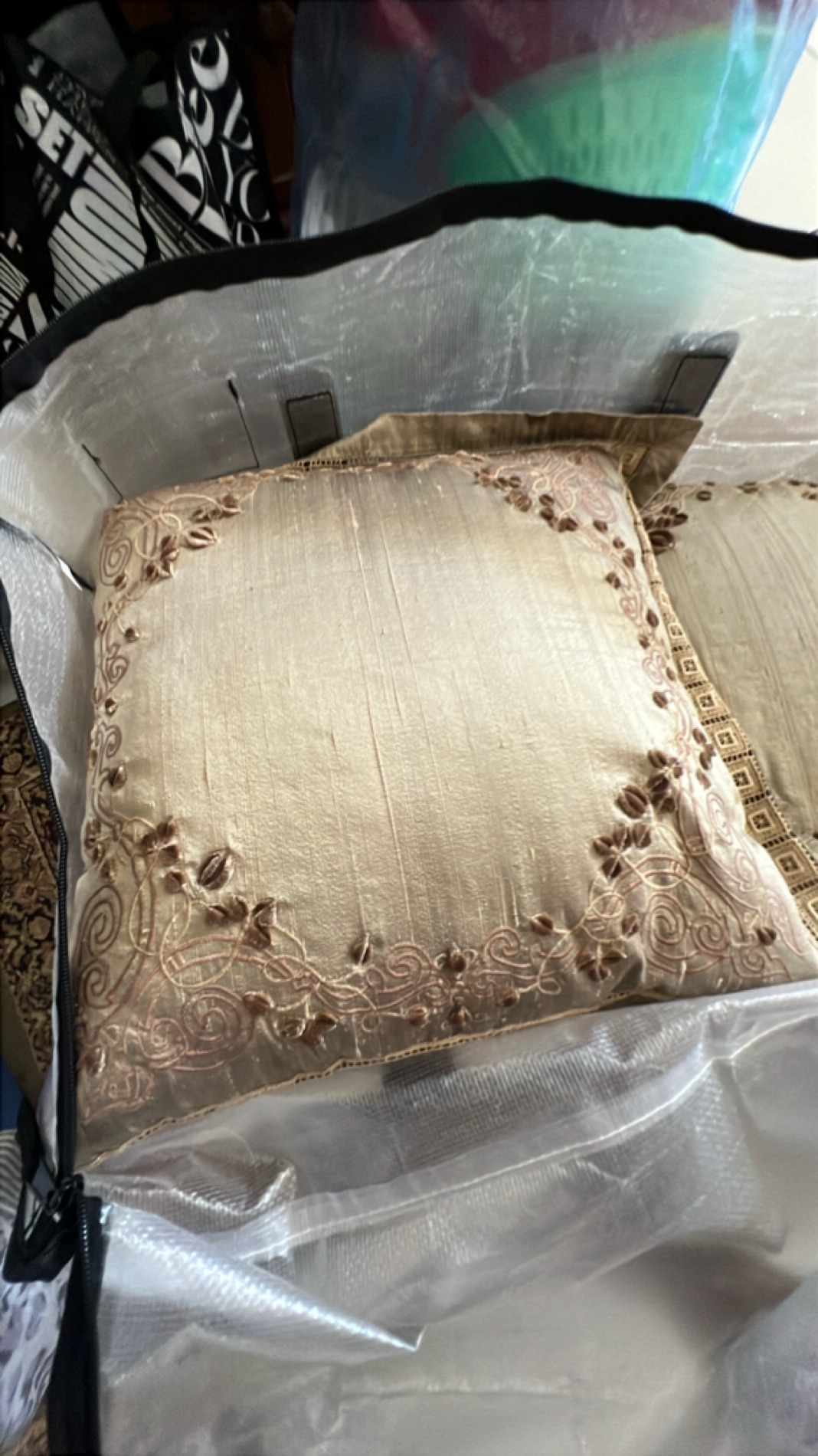 Decorative Embroidered Throw Pillow