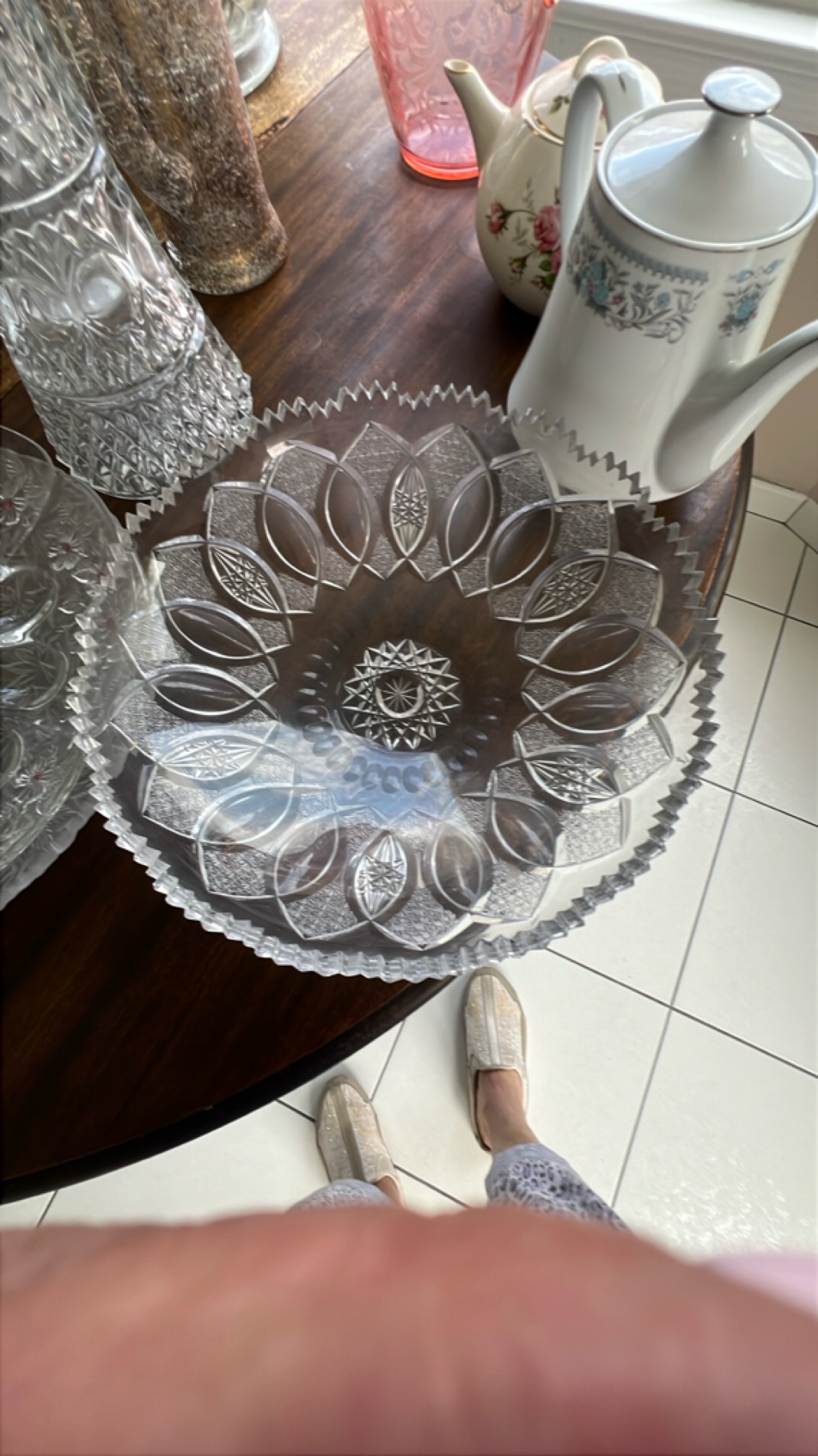 Elegant Crystal Serving Platter
