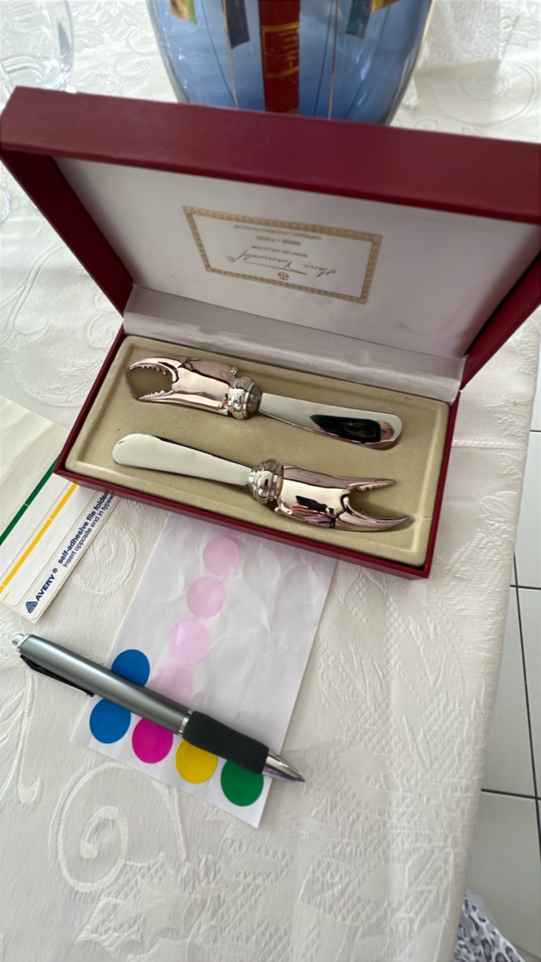 Elegant Cheese Knife and Fork Set