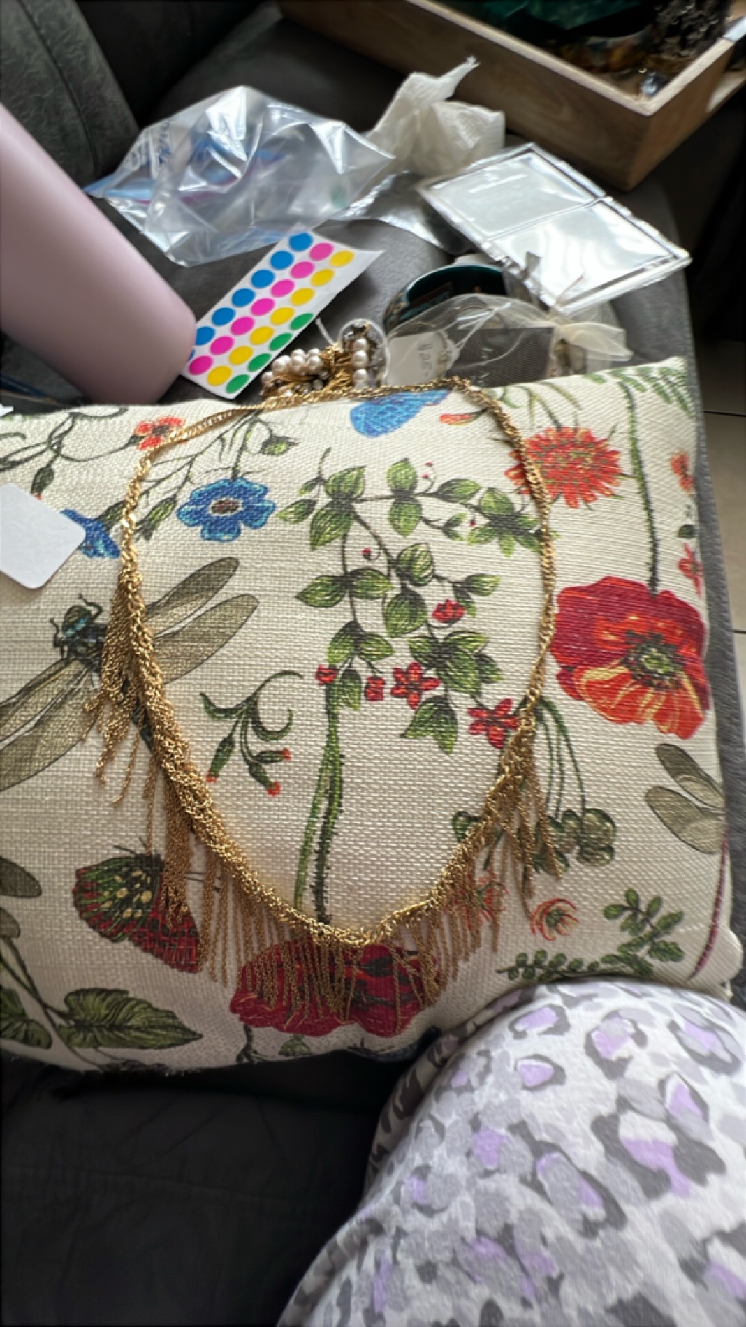 Elegant Gold-Tone Tassel Necklace