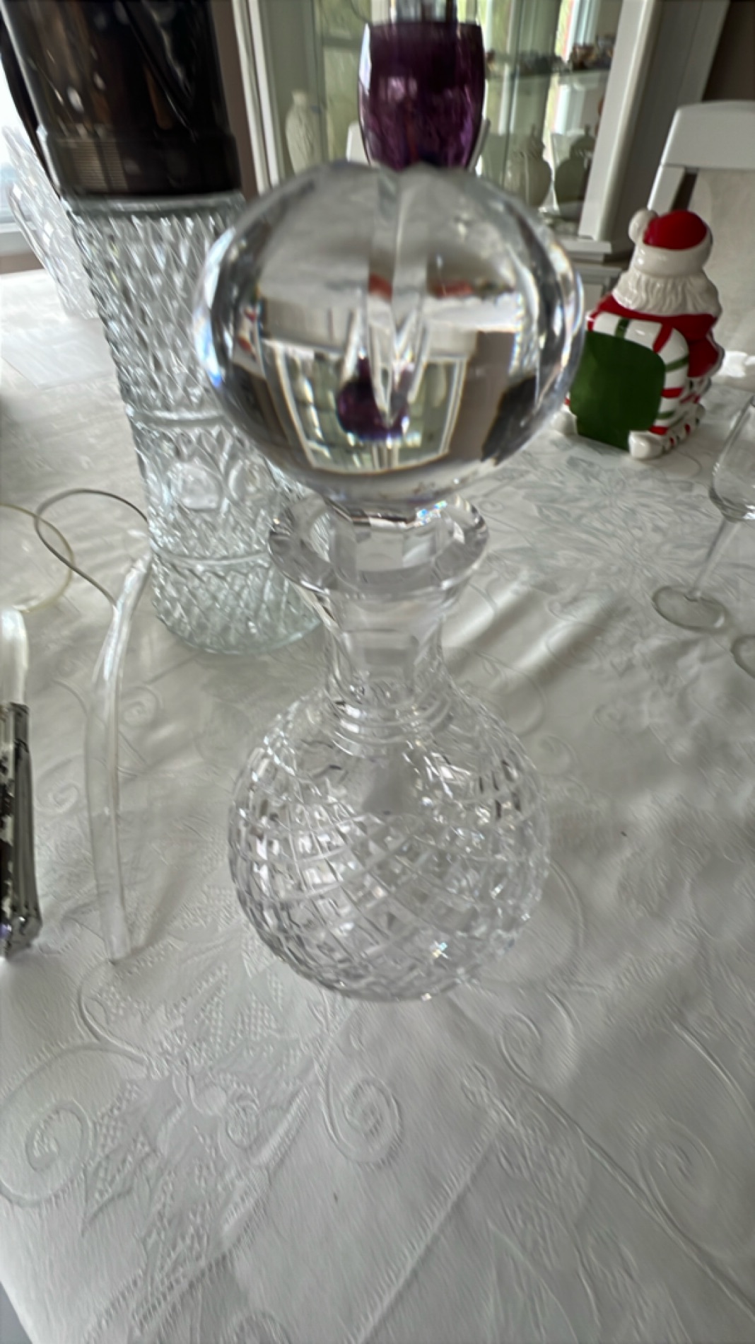 Crystal Glass Decanter with Stopper