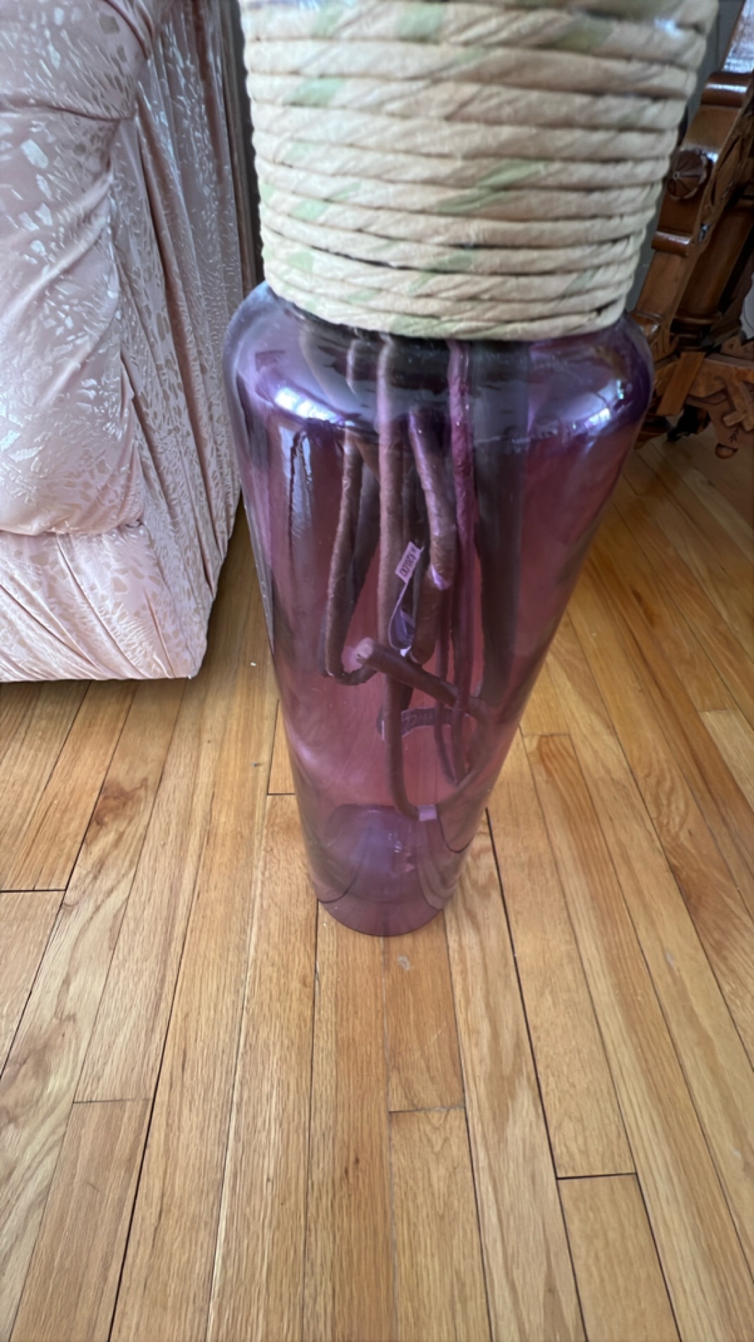 Decorative Tall Purple Glass Vase