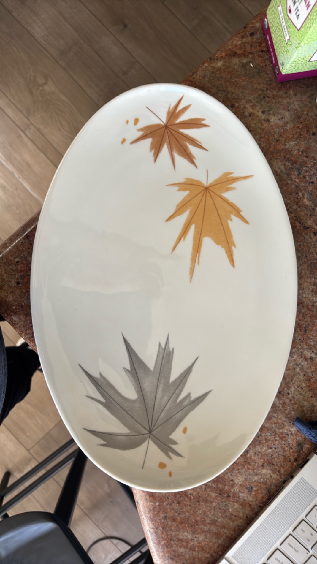 Elegant Maple Leaf Serving Platter