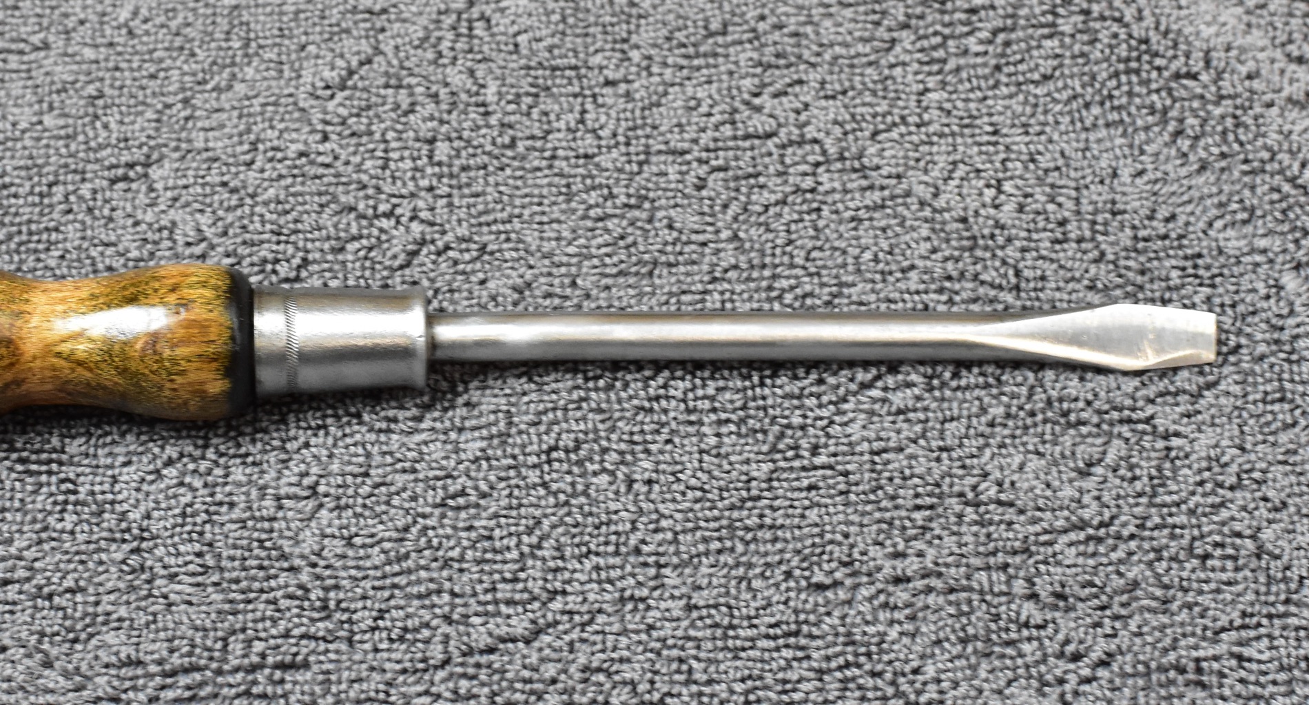 Vintage Flathead Screwdriver with Wooden Handle