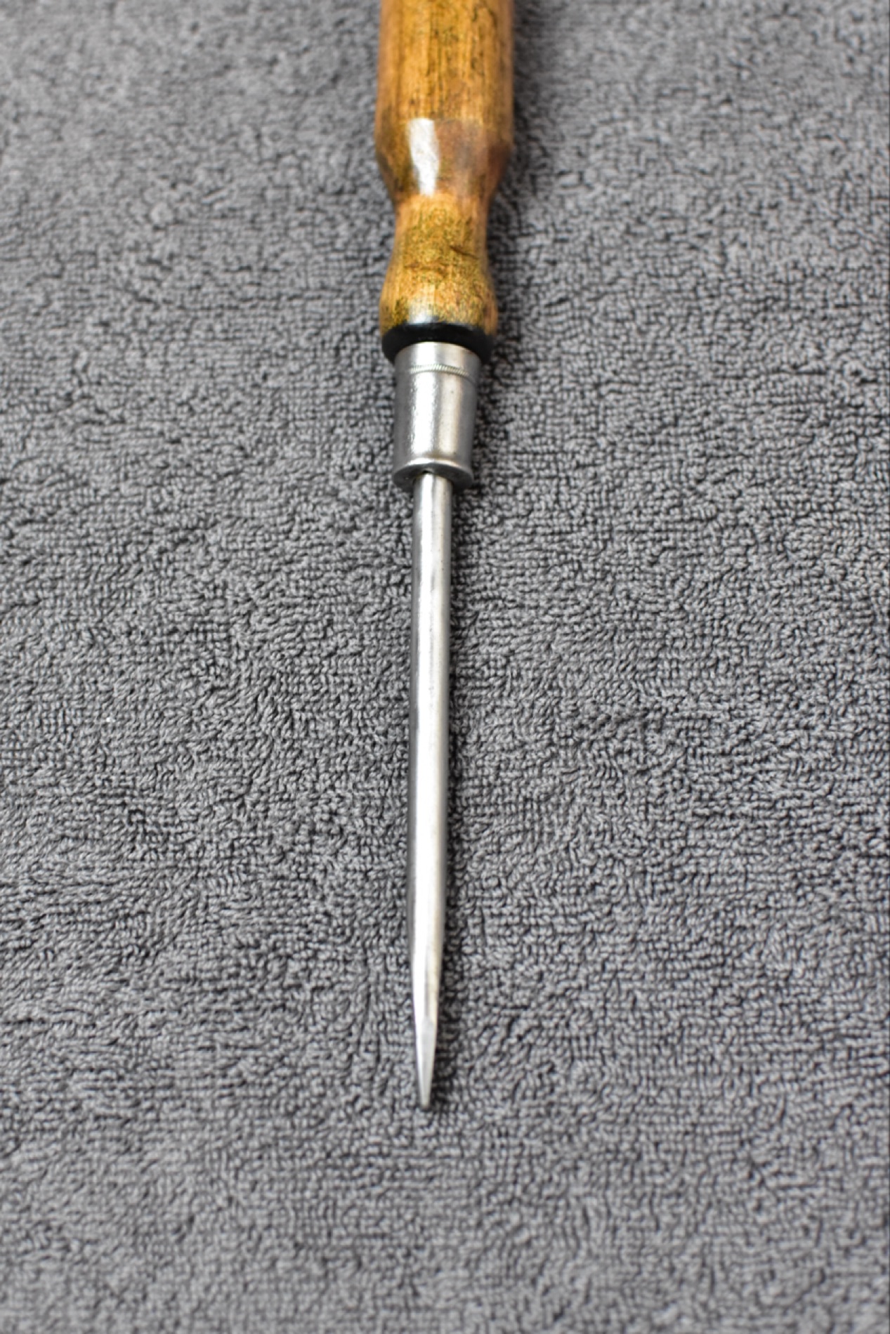 Vintage Flathead Screwdriver with Wooden Handle photo