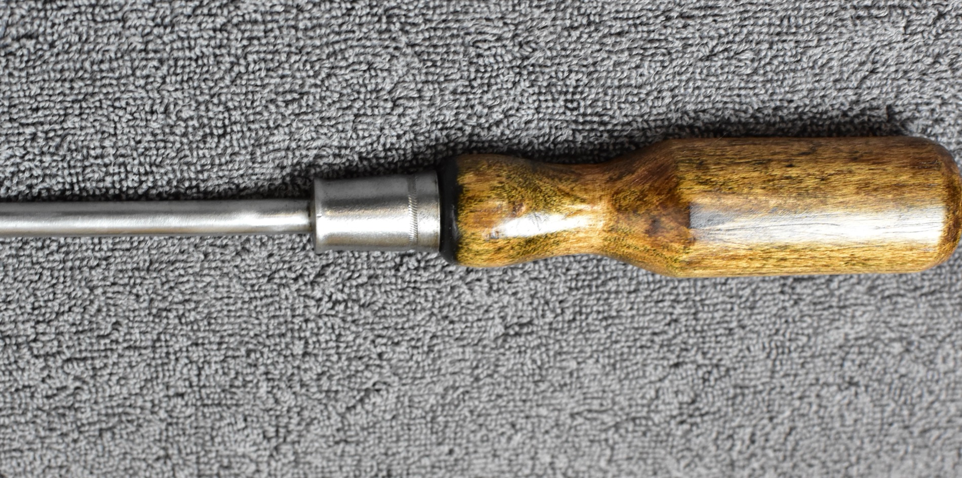 Vintage Flathead Screwdriver with Wooden Handle photo