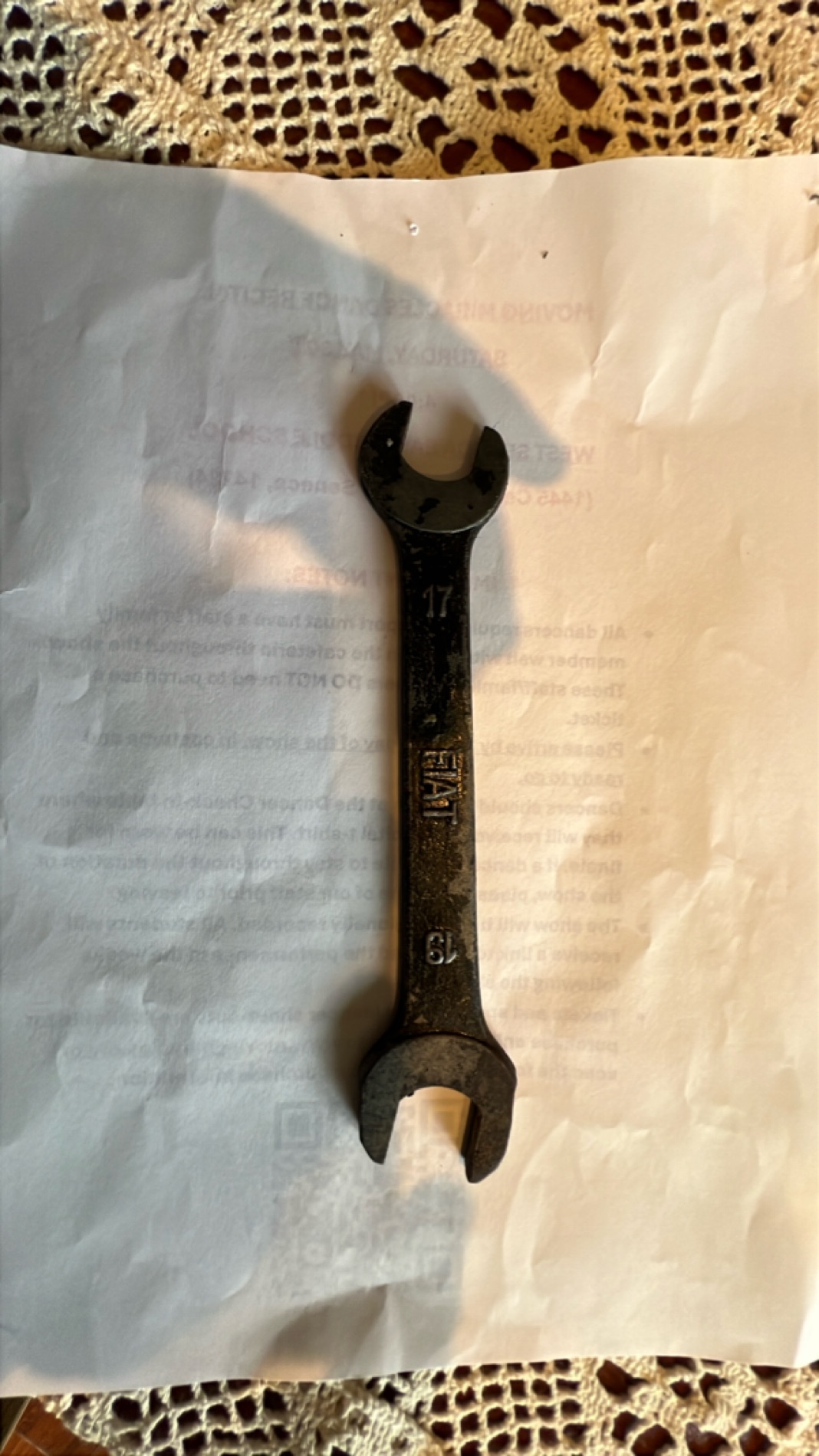 Double-Ended Spanner Wrench - 13mm/17mm