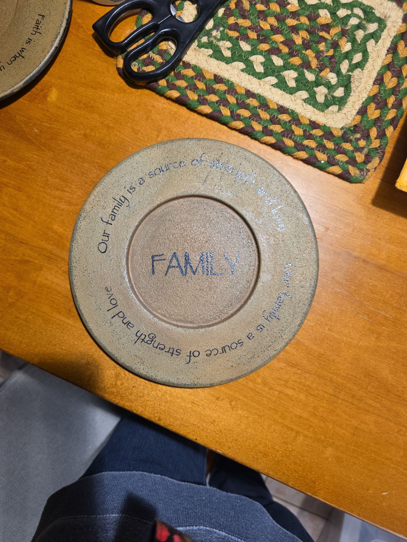 Rustic Stoneware Family Plate