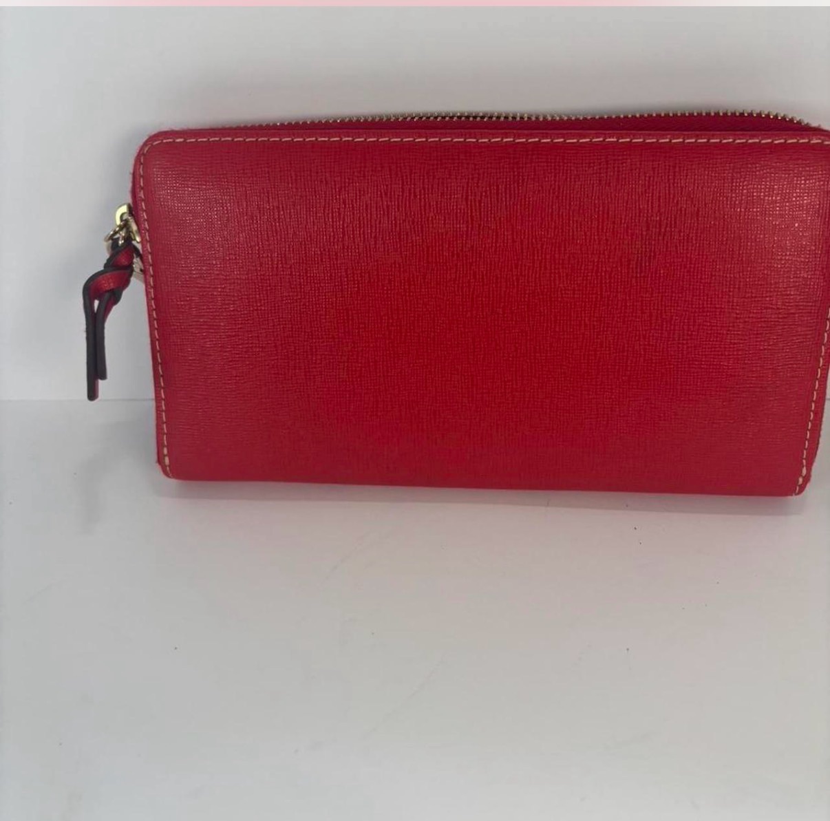 Dooney & Bourke Red Leather Clutch Wallet photo