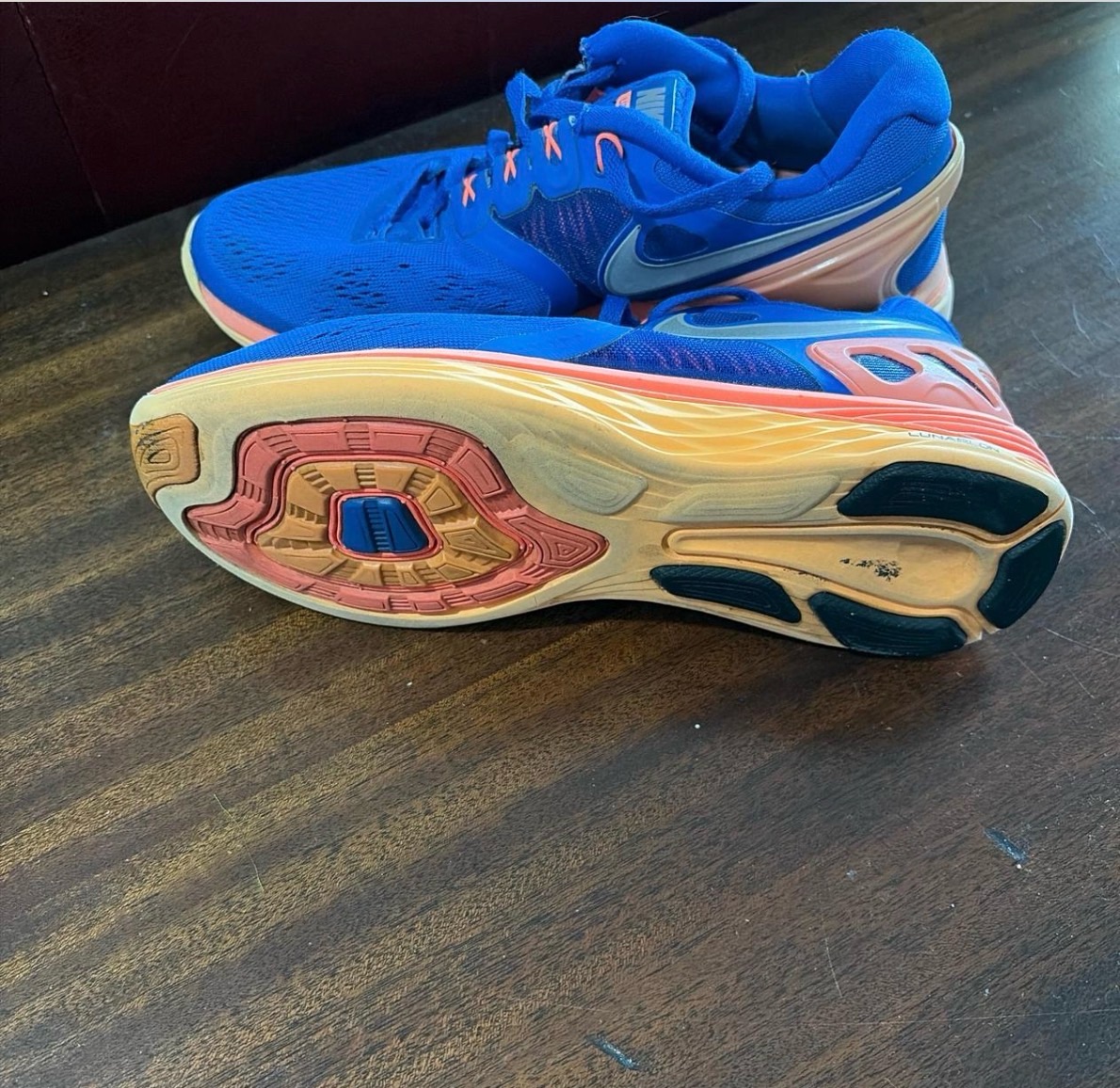Nike Lunarglide 6 Women's Running Shoes - Blue/Orange photo