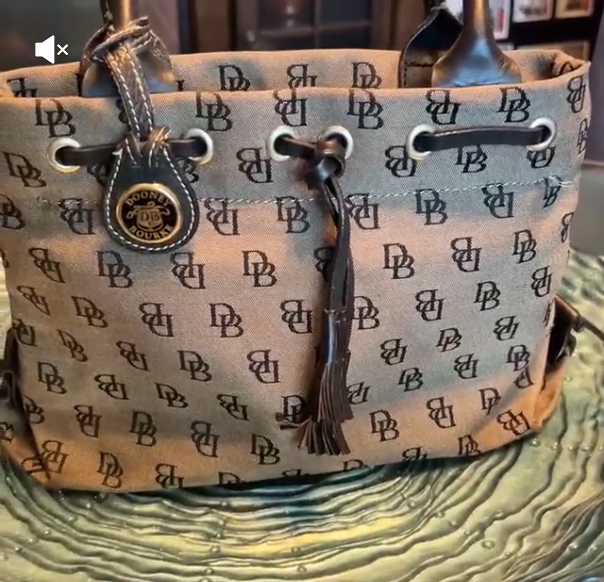 Dooney & Bourke Monogram Canvas Tote Bag photo
