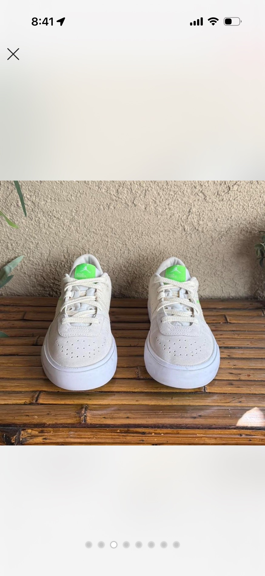 Canvas Low-Top Sneakers with Green Accents photo