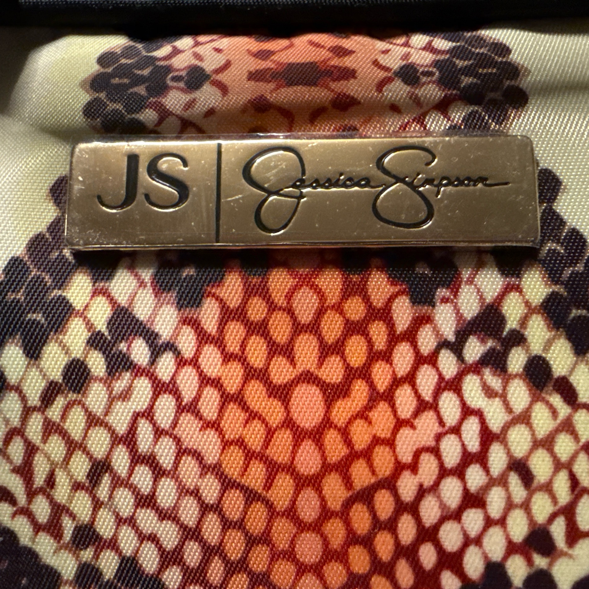 Jessica Simpson Snakeskin Print Toiletry Bag photo