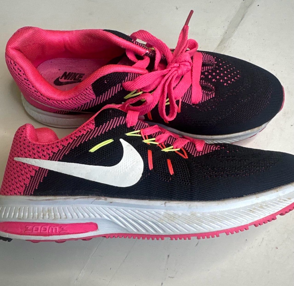 Nike Zoom Running Shoes - Black and Pink