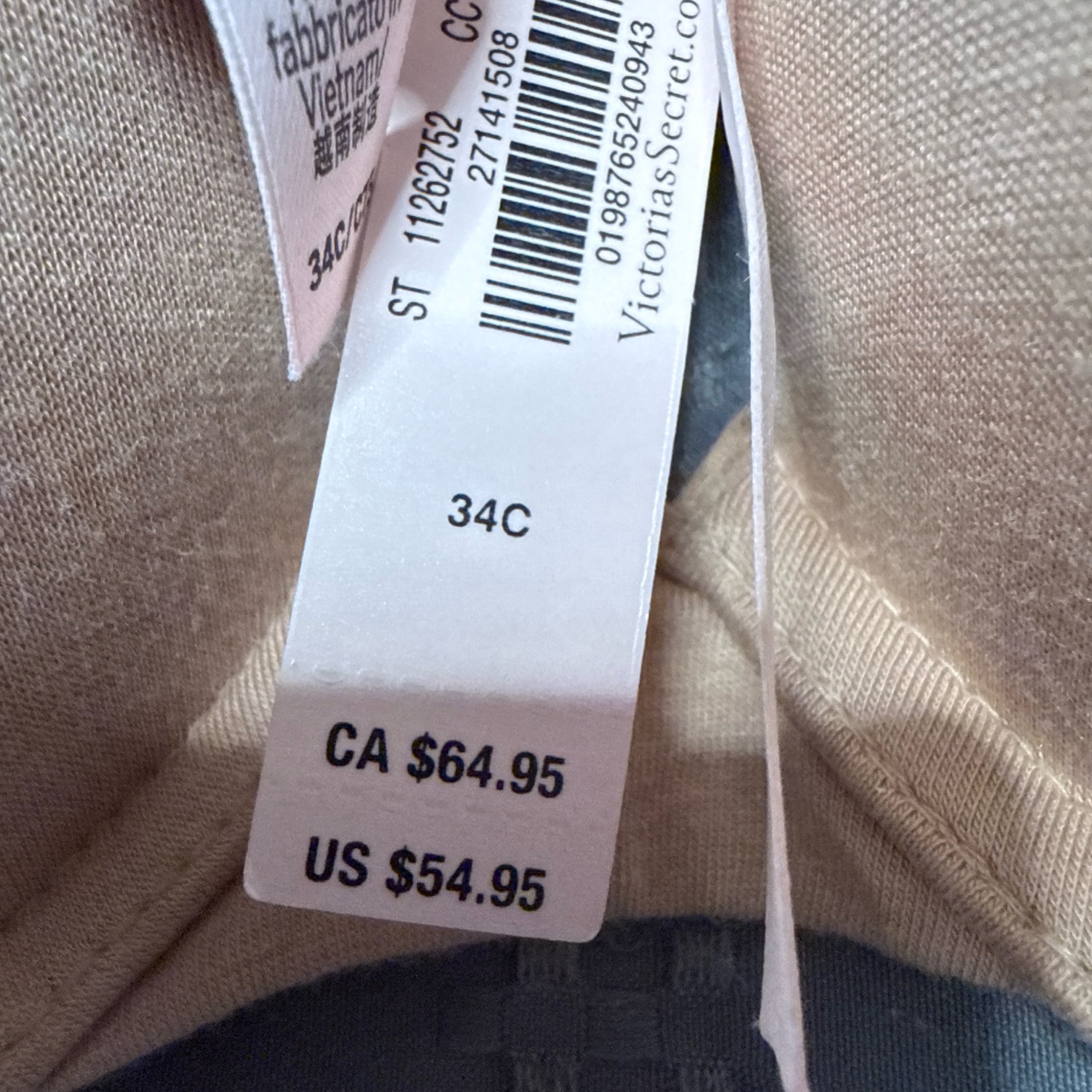 Victoria's Secret Lightly Lined Demi Bra - Size 34C photo