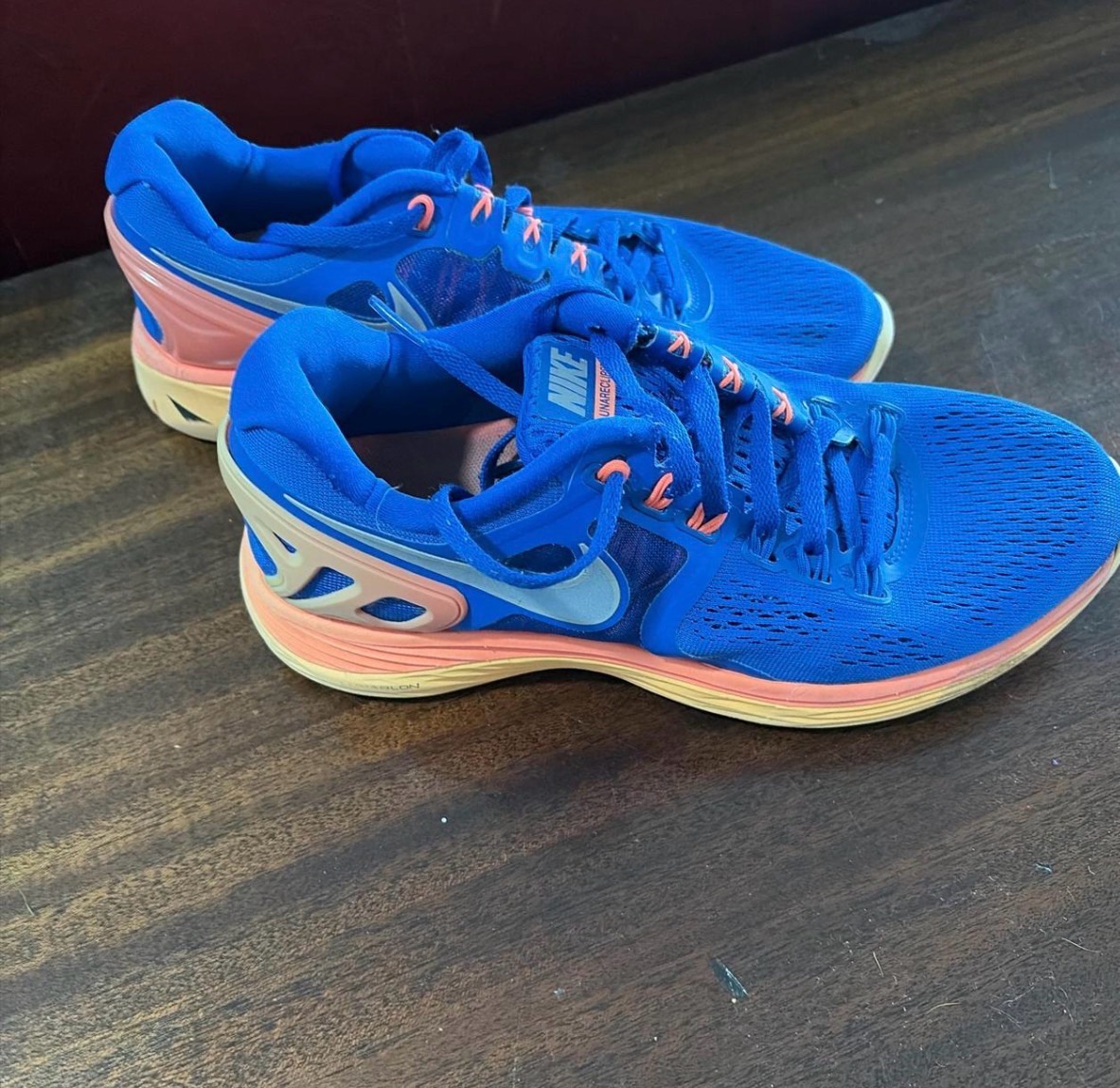 Nike Lunarglide 6 Women's Running Shoes - Blue/Orange photo