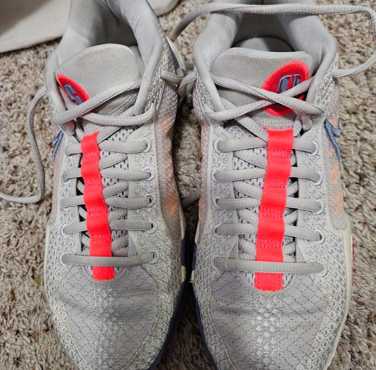 Nike Athletic Sneakers - Gray with Red Accents photo
