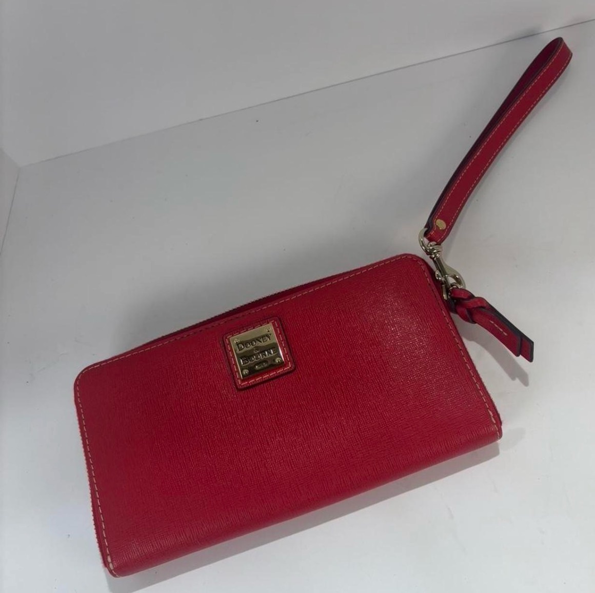 Dooney & Bourke Red Leather Clutch Wallet photo